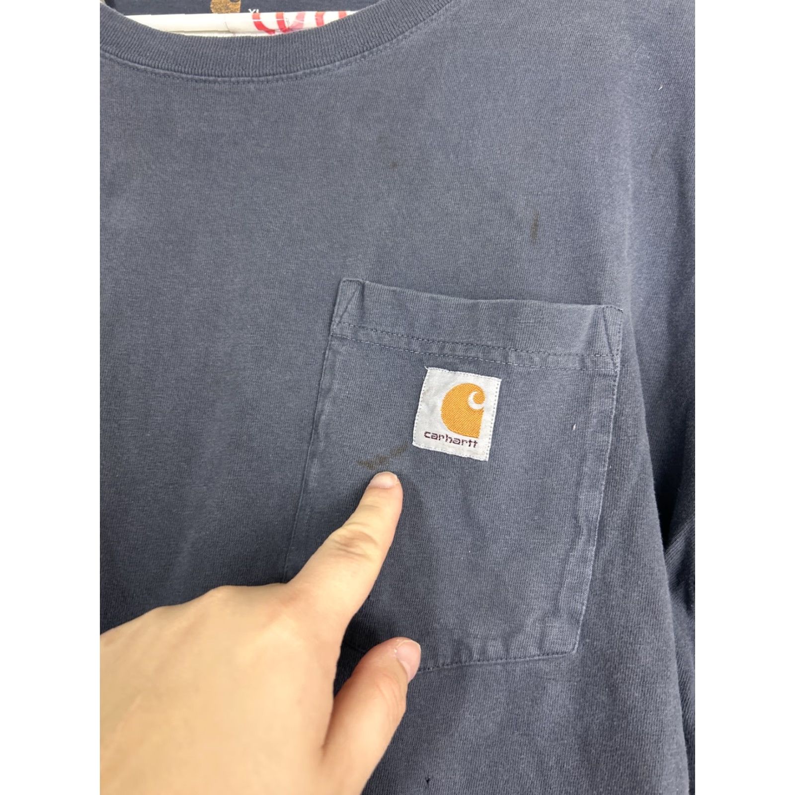 Carhartt Carhartt Mens T-Shirt Gray Pocket Short Sleeve Original Fit XL Size US XL / EU 56 / 4 - 4 Thumbnail
