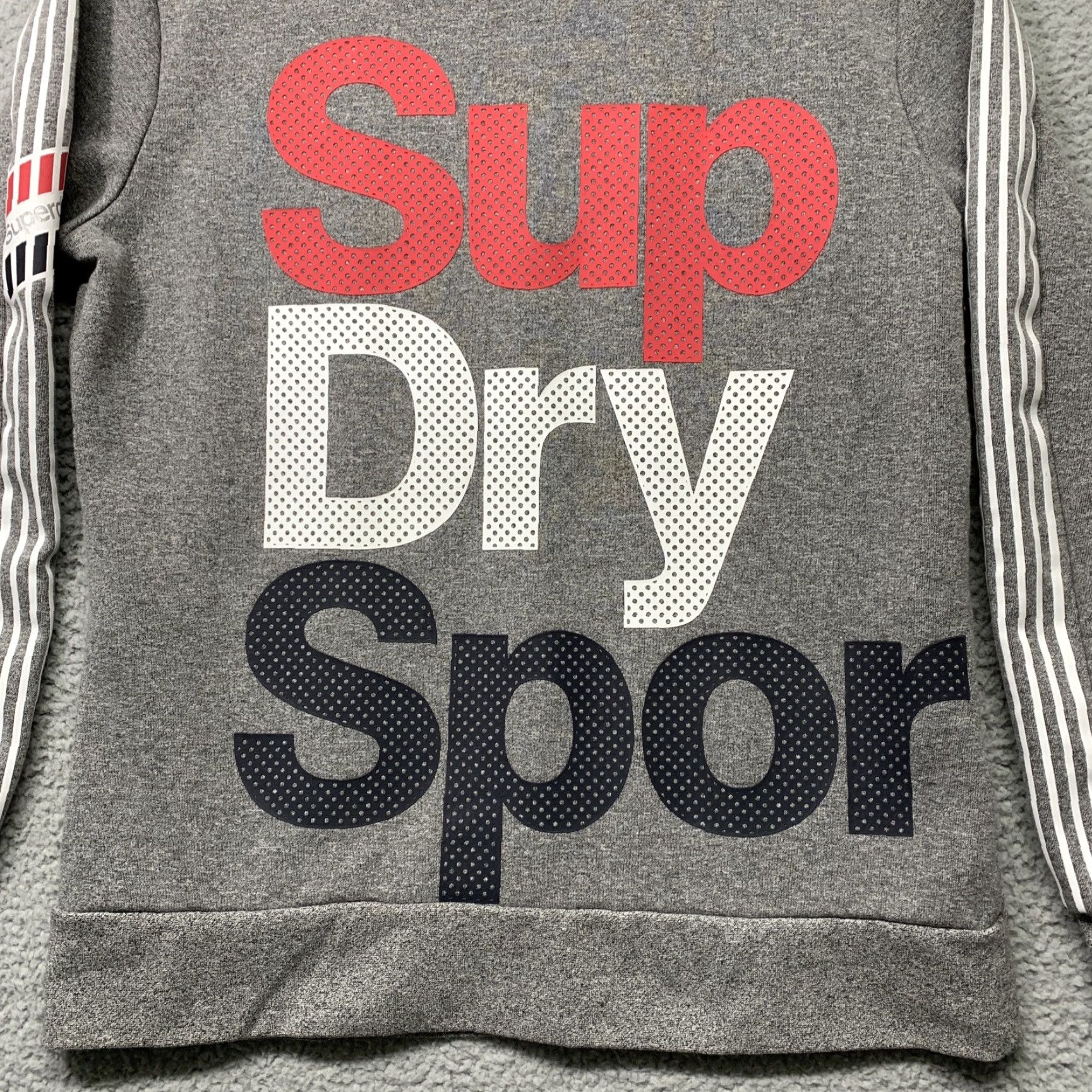 Superdry Superdry Sweatshirt Athletic Co Sport Pullover XL Gray Red White Logo Graphic Womens Size XL / US 12-14 / IT 48-50 - 3 Thumbnail