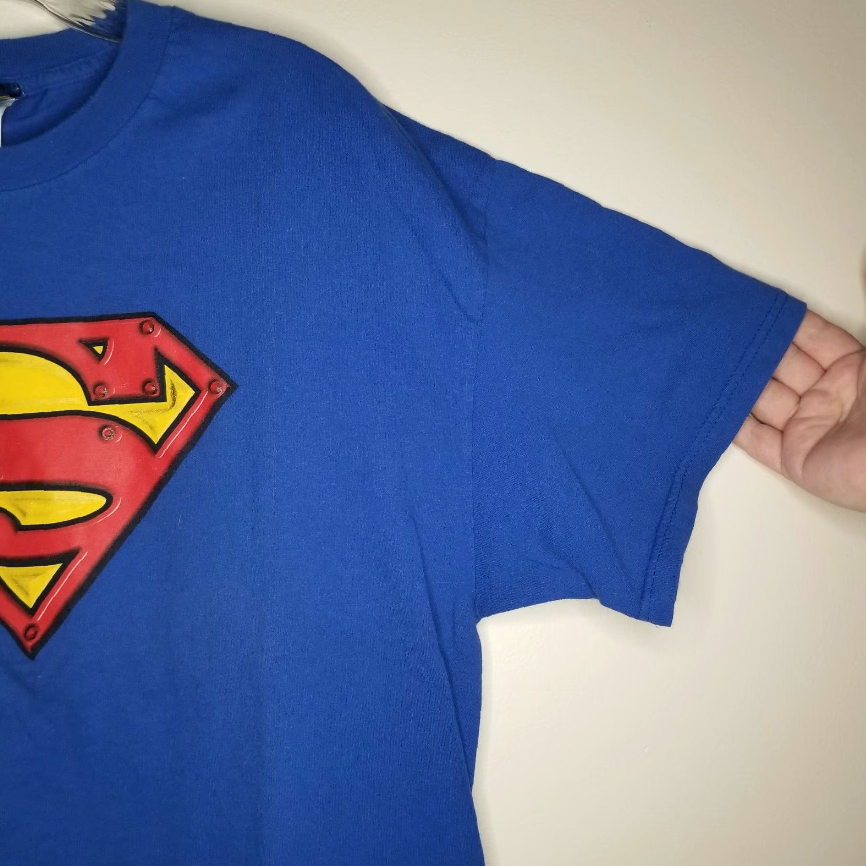 Vintage SUPERMAN Graphic T-Shirt Mens XL Blue Size US XL / EU 56 / 4 - 2 Thumbnail