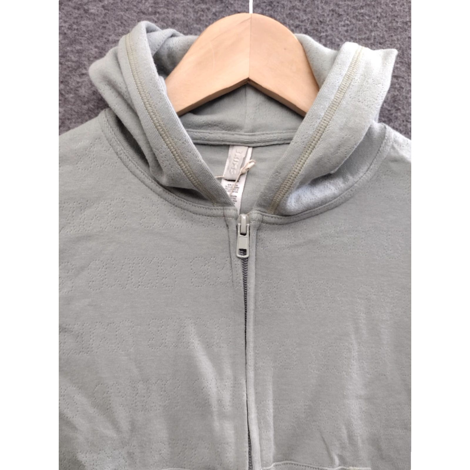 SKIMS SKIMS Logo Pointelle Zip Front Sweatshirt Hooded Jacket Green Size 7 Hoodie Adult Regular Cotton Spandex 80s 90s Size M / US 6-8 / IT 42-44 - 3 Thumbnail