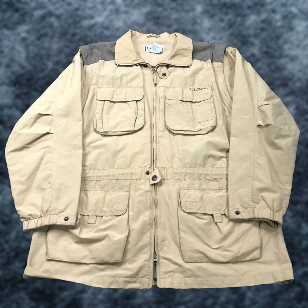Vintage VINTAGE L.L. Bean Jacket Mens XL Tan Field Hunting Coat Multi Pocket Outdoors Shirt Size US XL / EU 56 / 4 - 1 Thumbnail