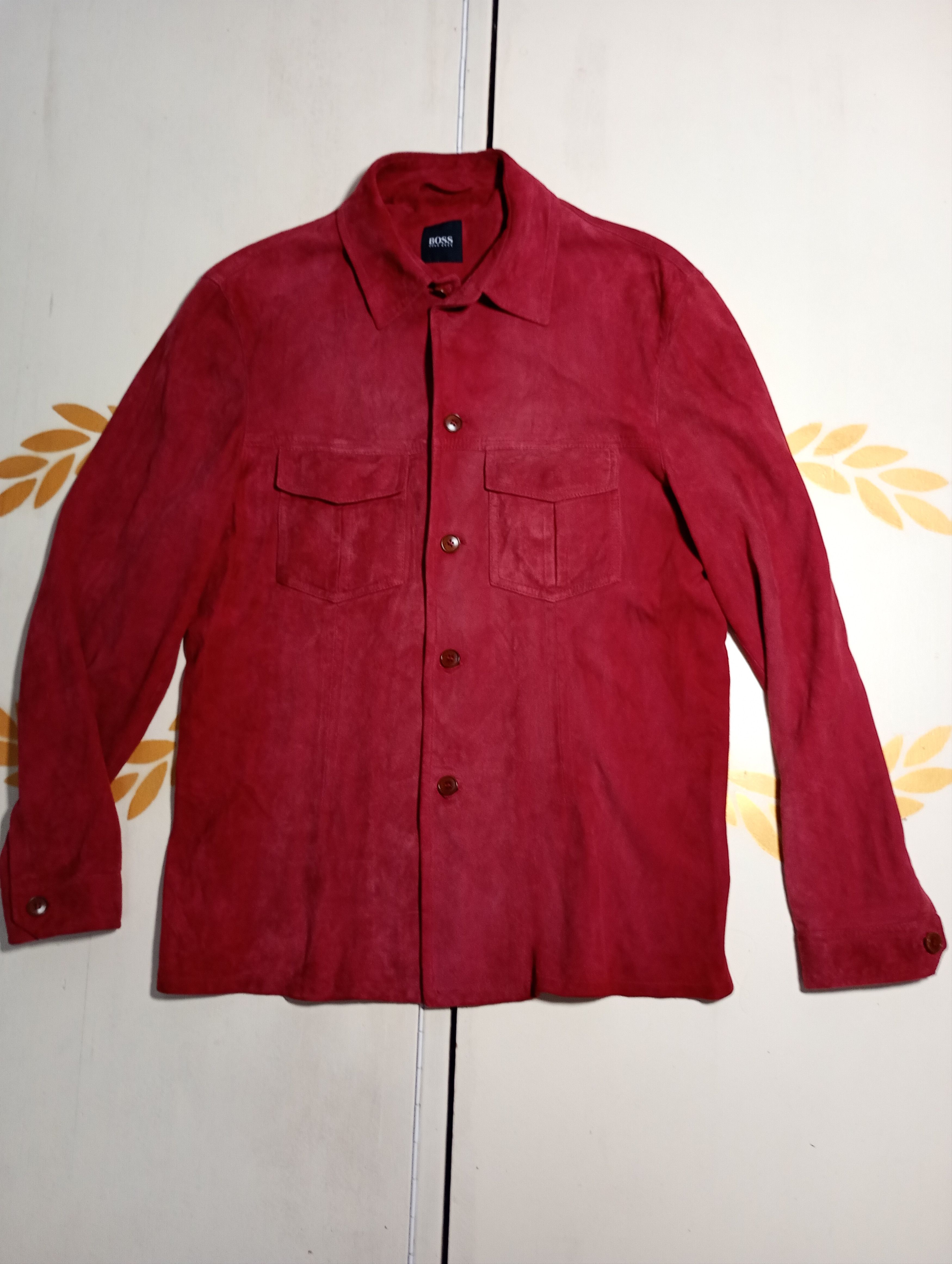 Hugo Boss Hugo Boss Italian Goat Suede Overshirt Size US M / EU 48-50 / 2 - 1 Thumbnail