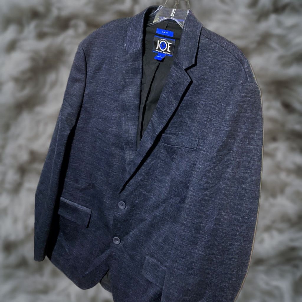 Joseph Abboud JOSEPH ABBOLD JOE Blue Sport Coat Jacket 2 Button Slim L Men's Regular Plaid Jacket/Coat Business Formal Wedding Career Office Men Size US L / EU 52-54 / 3 - 1 Thumbnail