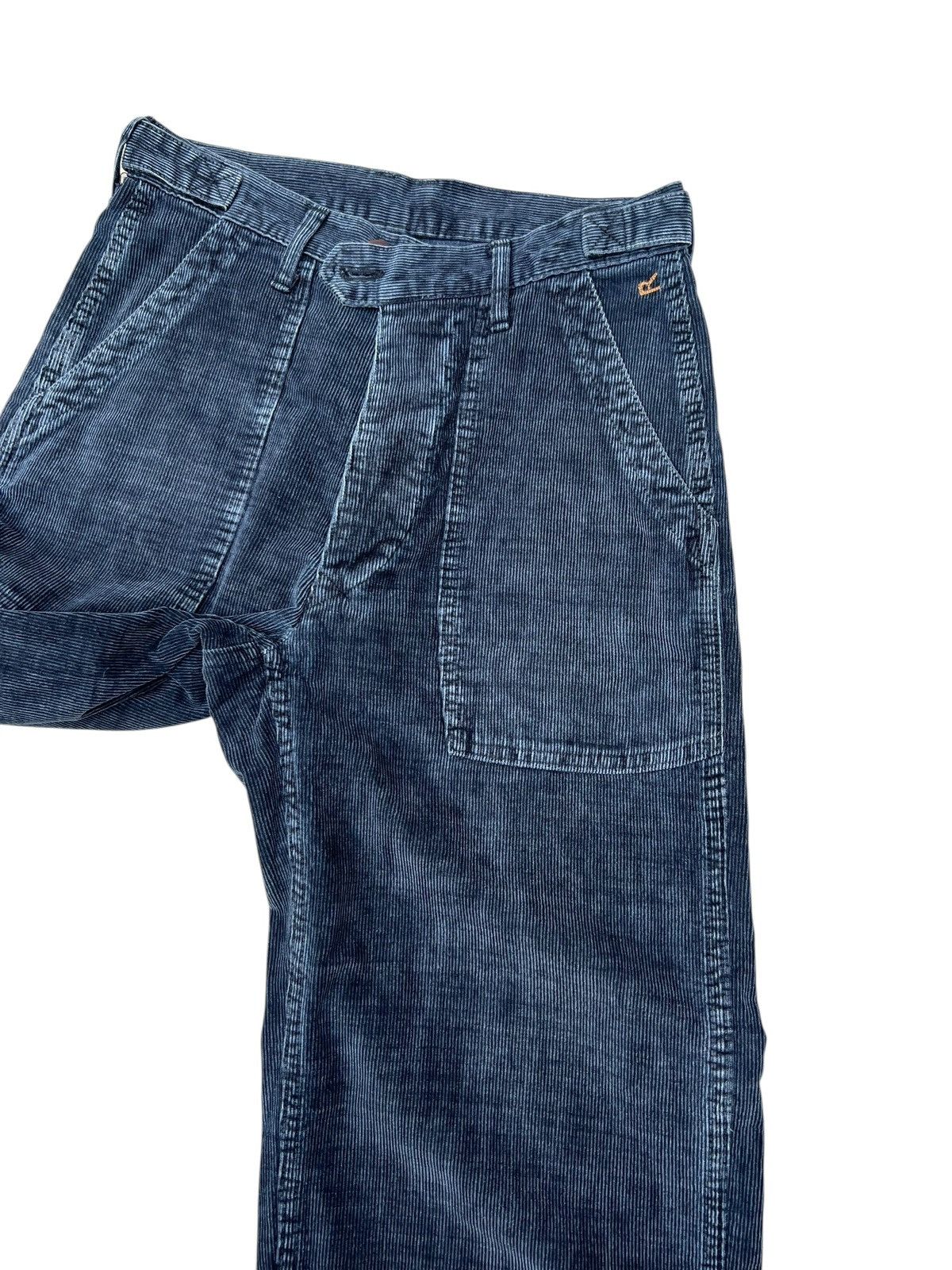 45rpm 2000s 45rpm Japan Fade Corduroy Blue Black Fatigue Pant Size US 28 / EU 44 - 10 Thumbnail