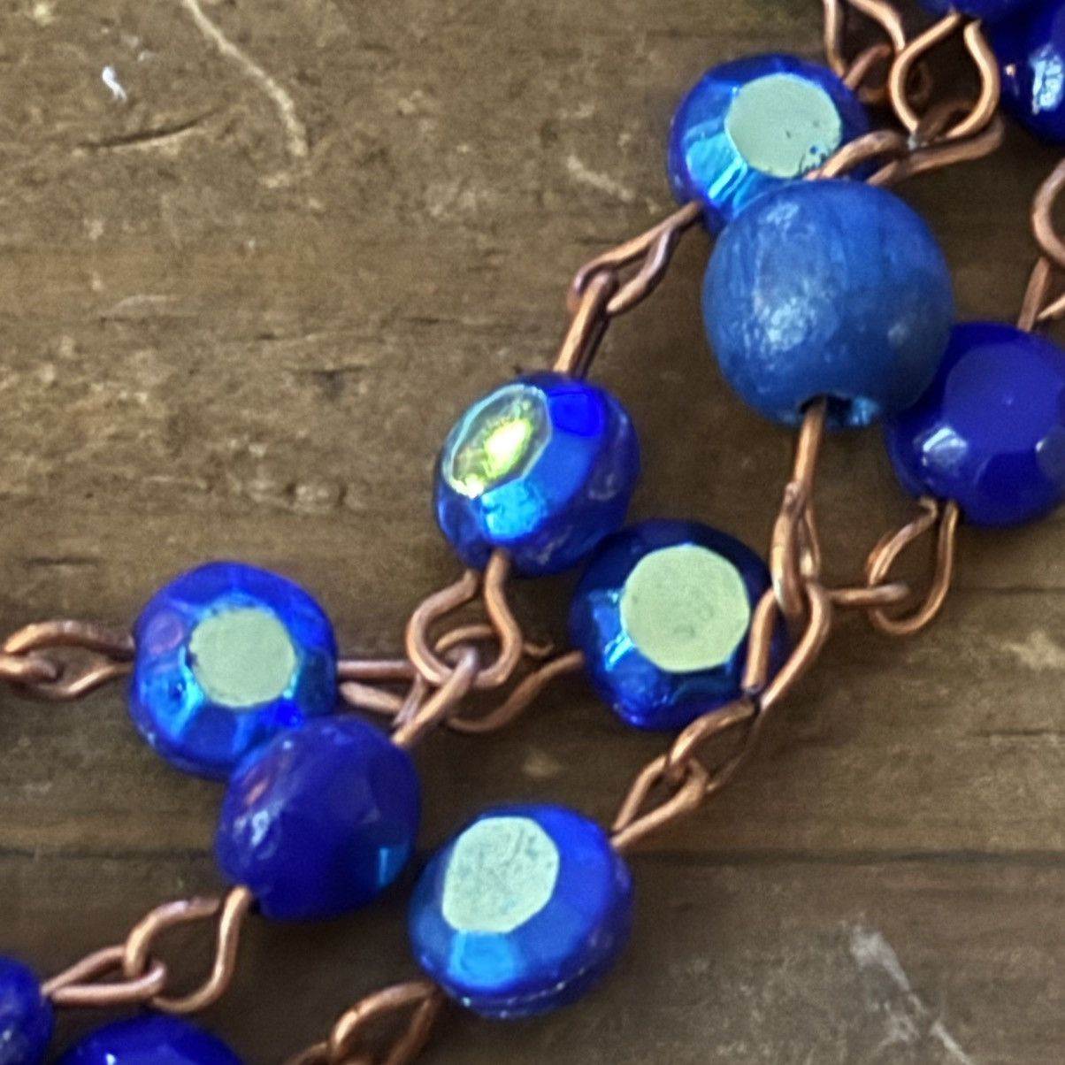 Vintage Vintage iridescent blue crystal rosary Size ONE SIZE - 4 Thumbnail