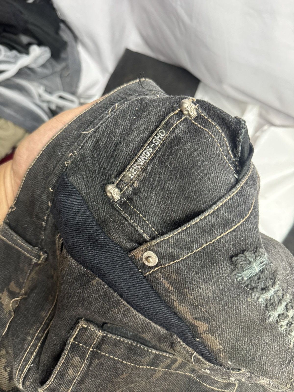 Tornado Mart Bernings Sho Poem Trashed Archived Denim Pants Size US 30 / EU 46 - 11 Thumbnail
