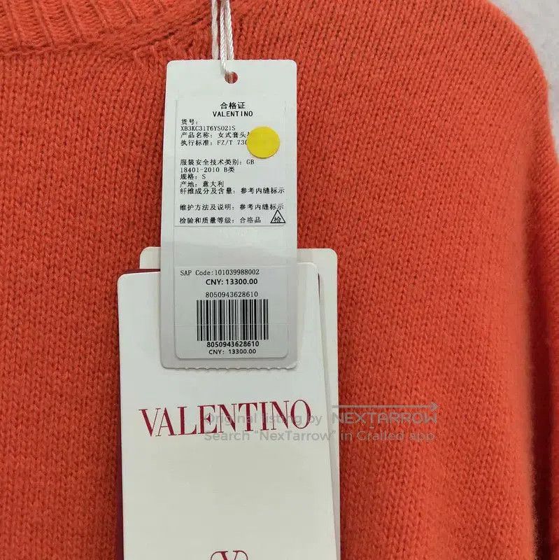 Valentino Valentino Winter Orange Wool Pullover Sweater . Size S / US 4 / IT 40 - 5 Thumbnail