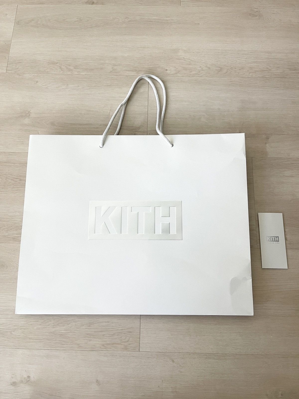 Designer × Kith × Streetwear KITH Jumbo Shopping Bag + Receipt Envelope ...