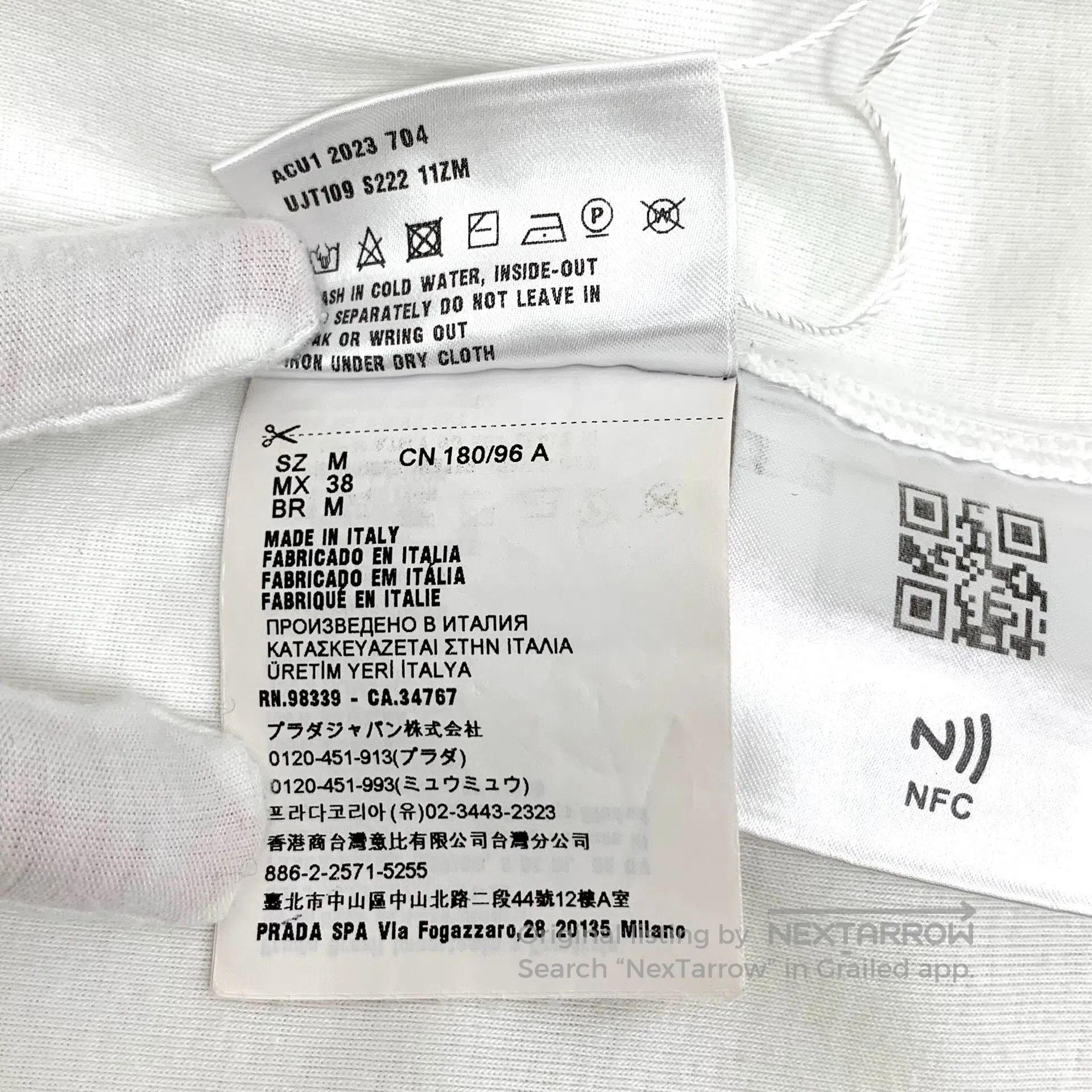 Prada Prada White Triangle Logo Cotton Round Neck Sleeveless Ves Size M / US 6-8 / IT 42-44 - 8 Thumbnail