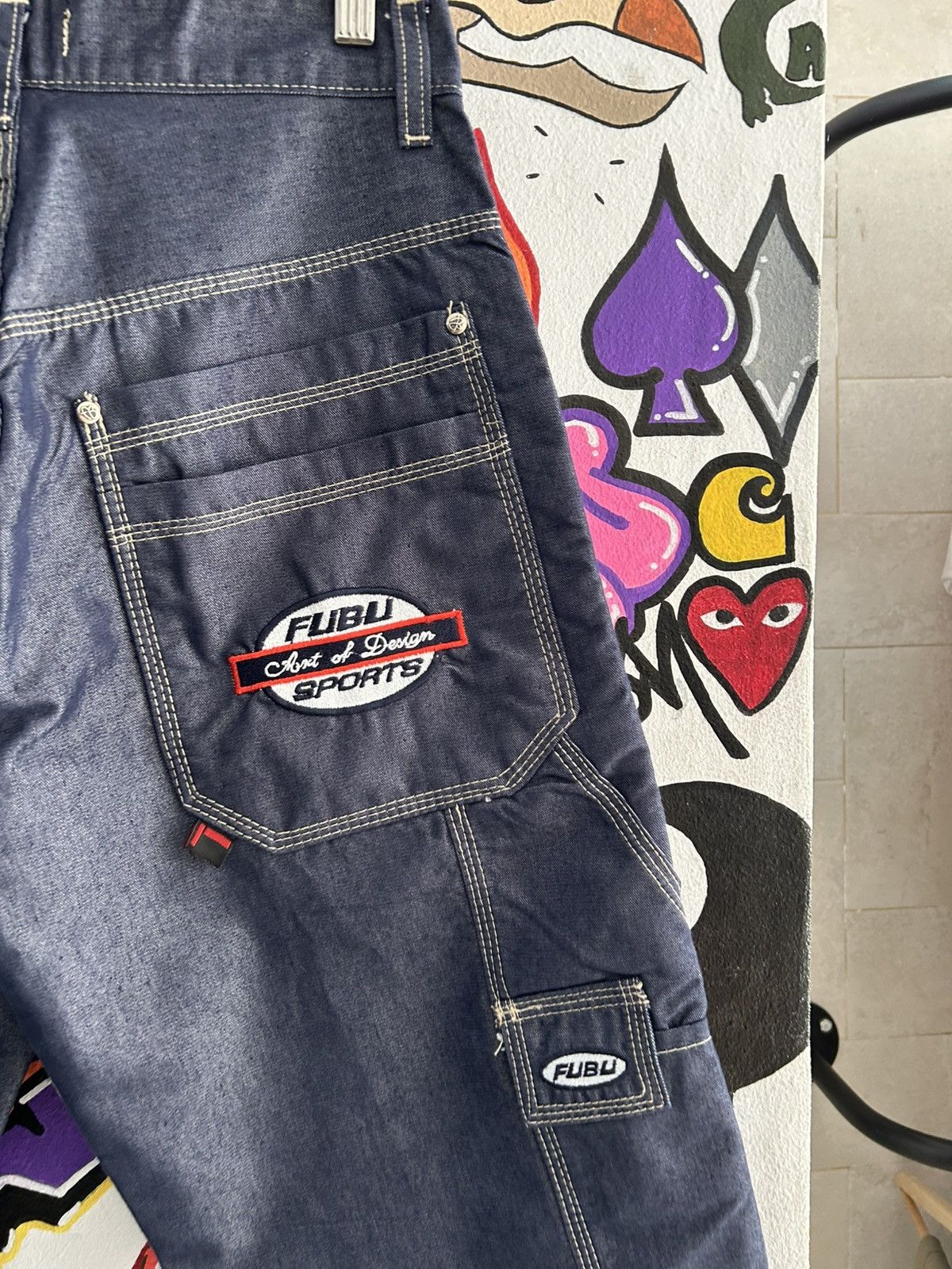 Fubu × Vintage Fubu 90s Jorts Size US 28 / EU 44 - 3 Thumbnail
