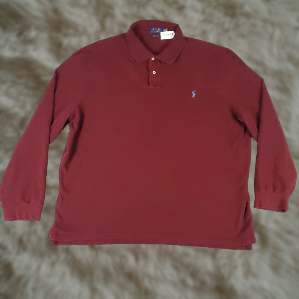 Ralph Lauren Ralph Lauren Polo Shirt Mens 2XL Red Solid Long Sleeve Shirt Casual Casualwear Polo Mens 2XL Red Polo Ralph Lauren Size US XXL / EU 58 / 5 - 1 Thumbnail