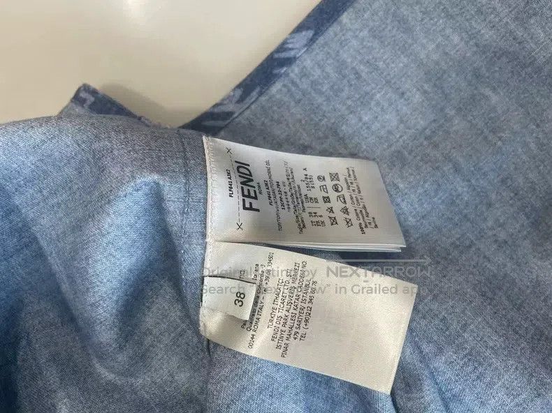 Fendi Fendi Blue Denim, Full Print with Lettering Size XXS / US 00 / IT 34 - 4 Thumbnail