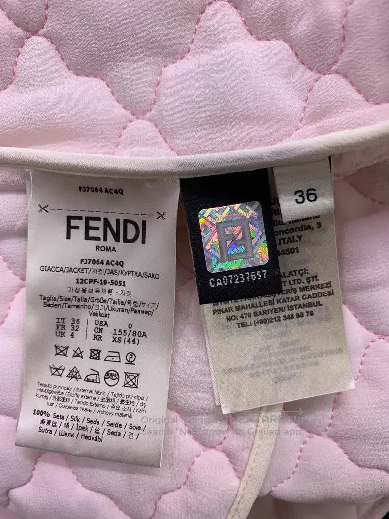 Fendi Fendi Pink Double-Breasted Cotton Jacket Size XXS / US 00 / IT 34 - 5 Thumbnail