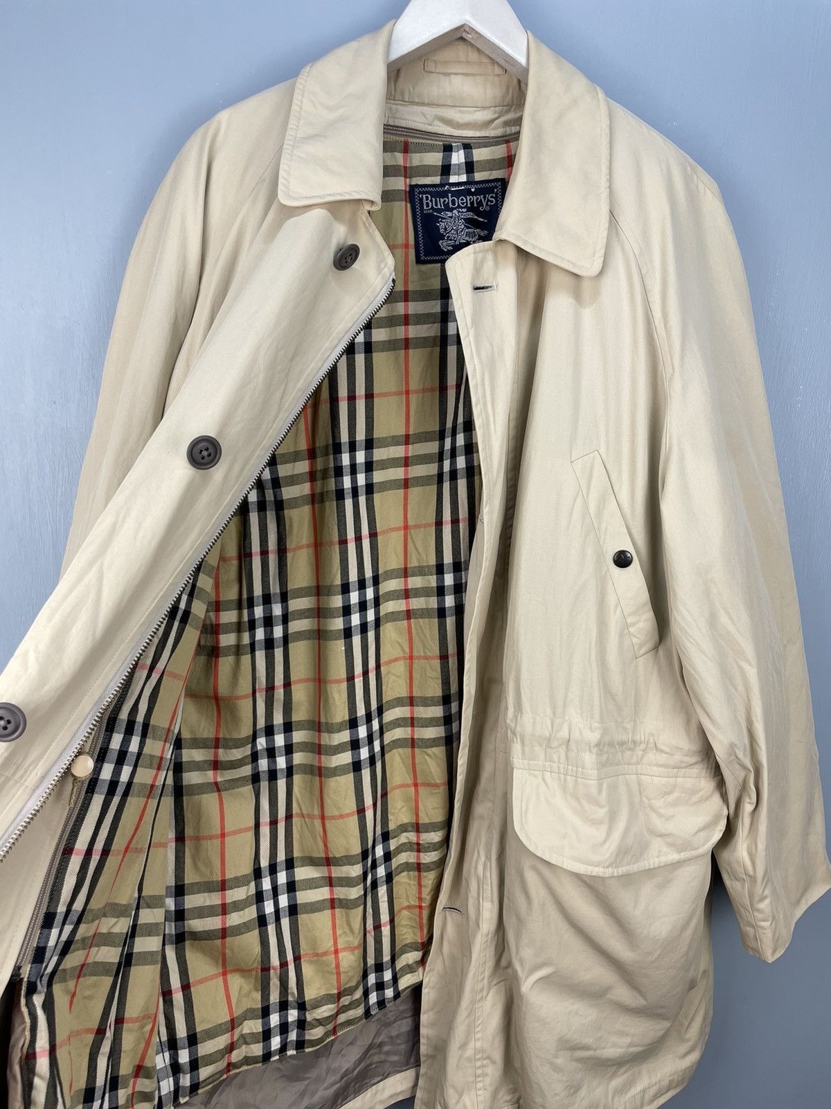 Burberry × Vintage Vintage Burberrys Trench Coat Nova check Size US L / EU 52-54 / 3 - 4 Thumbnail