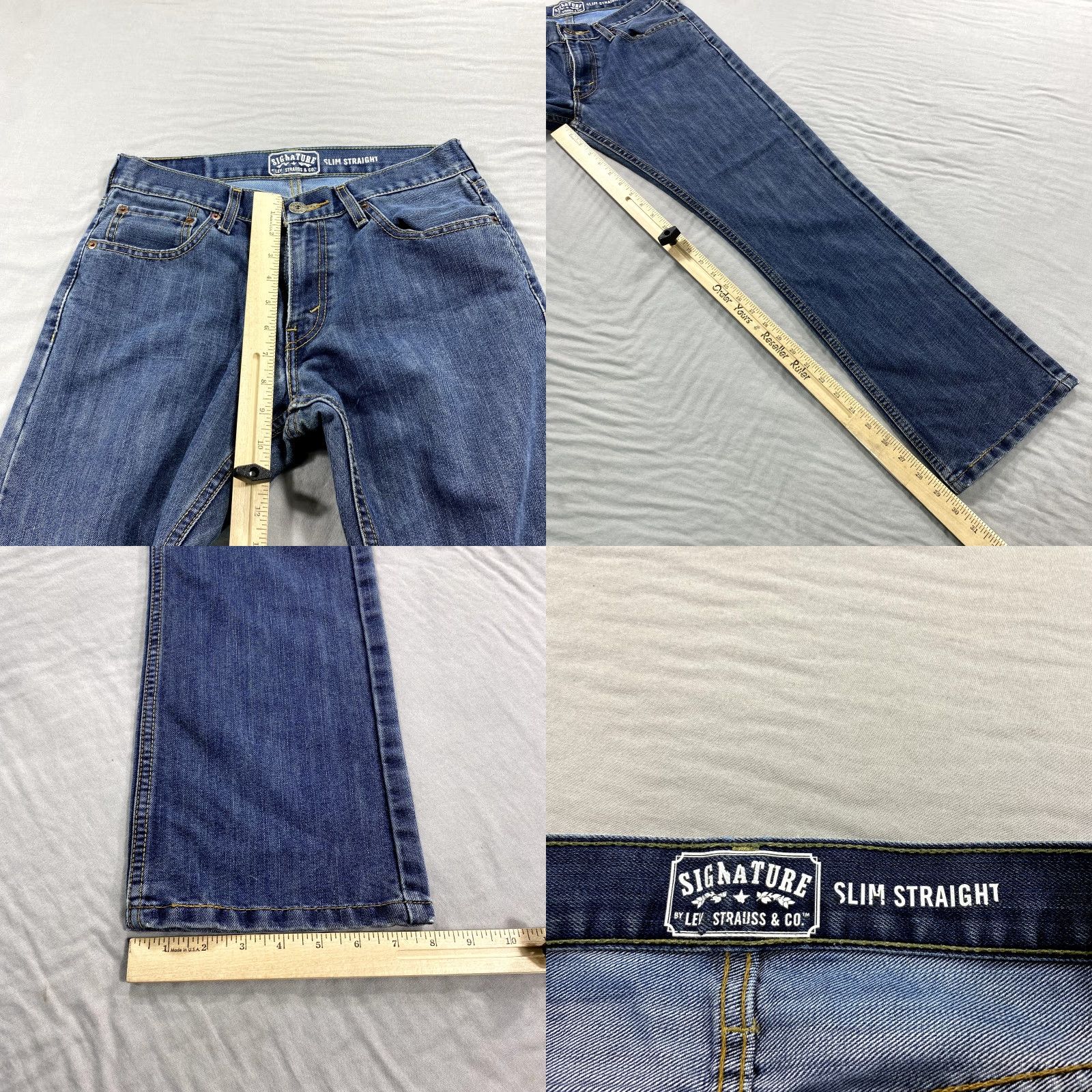 Levi's VINTAGE Levi's Jeans Mens 30x30 Blue Denim Slim Straight Y2K Adult Slim Jeans Mens 30 Blue 5-Pocket USA Classic Size US 30 / EU 46 - 8 Thumbnail