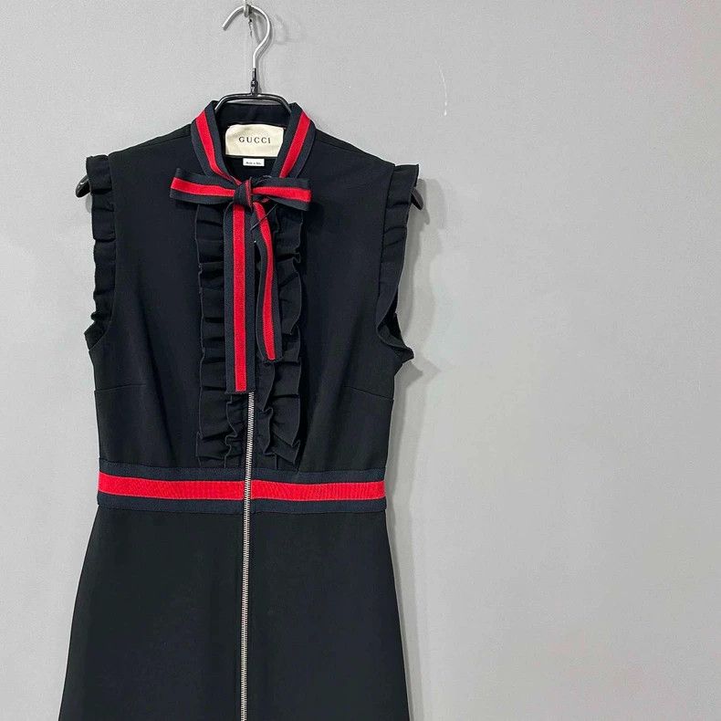 Gucci Gucci Flower bow collar dress 2506-Nextarrow Size M / US 6-8 / IT 42-44 - 2 Thumbnail