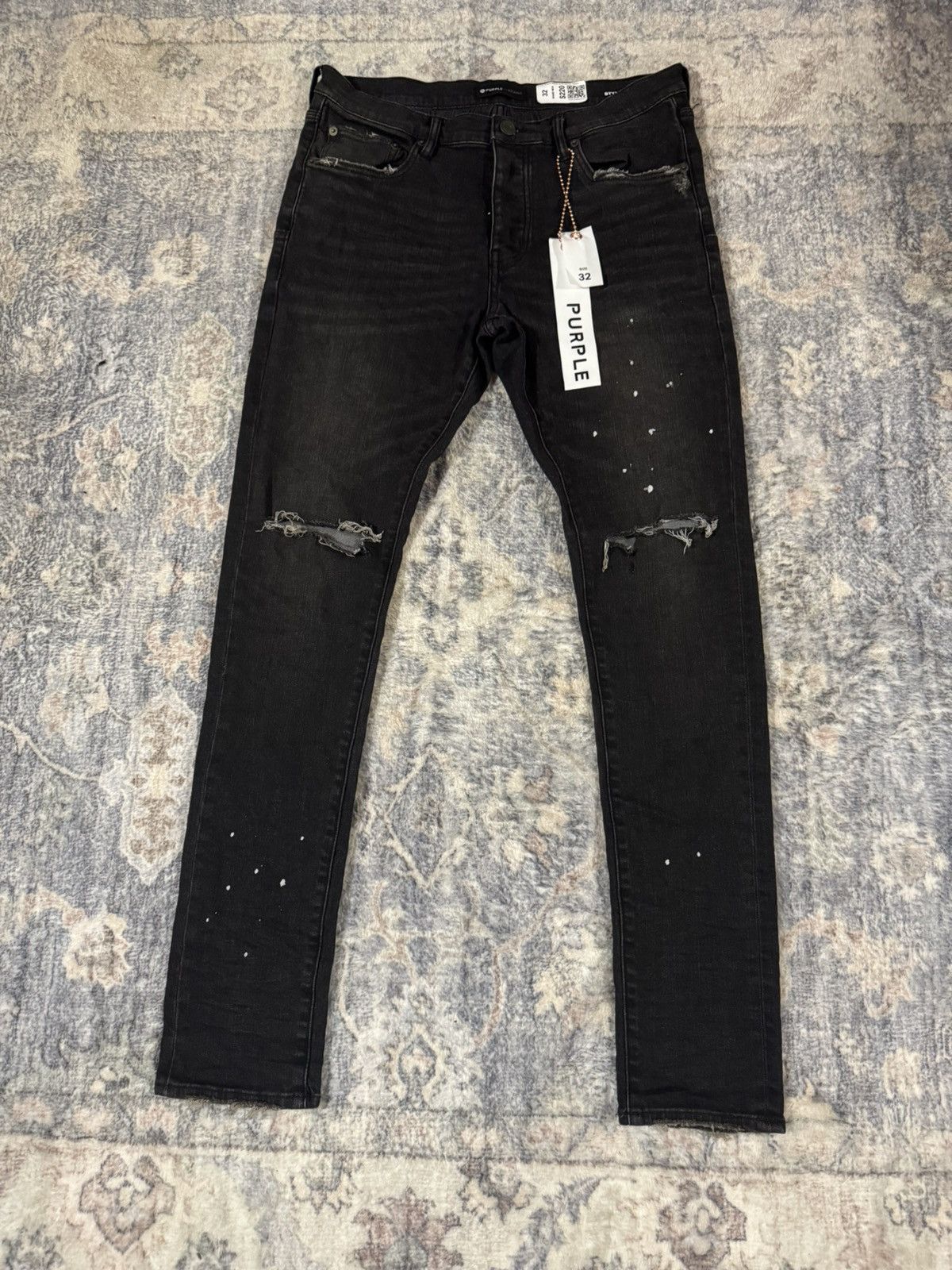 Other Purple Brand “Black Over Spray” Denim Size US 32 / EU 48 - 1 Thumbnail