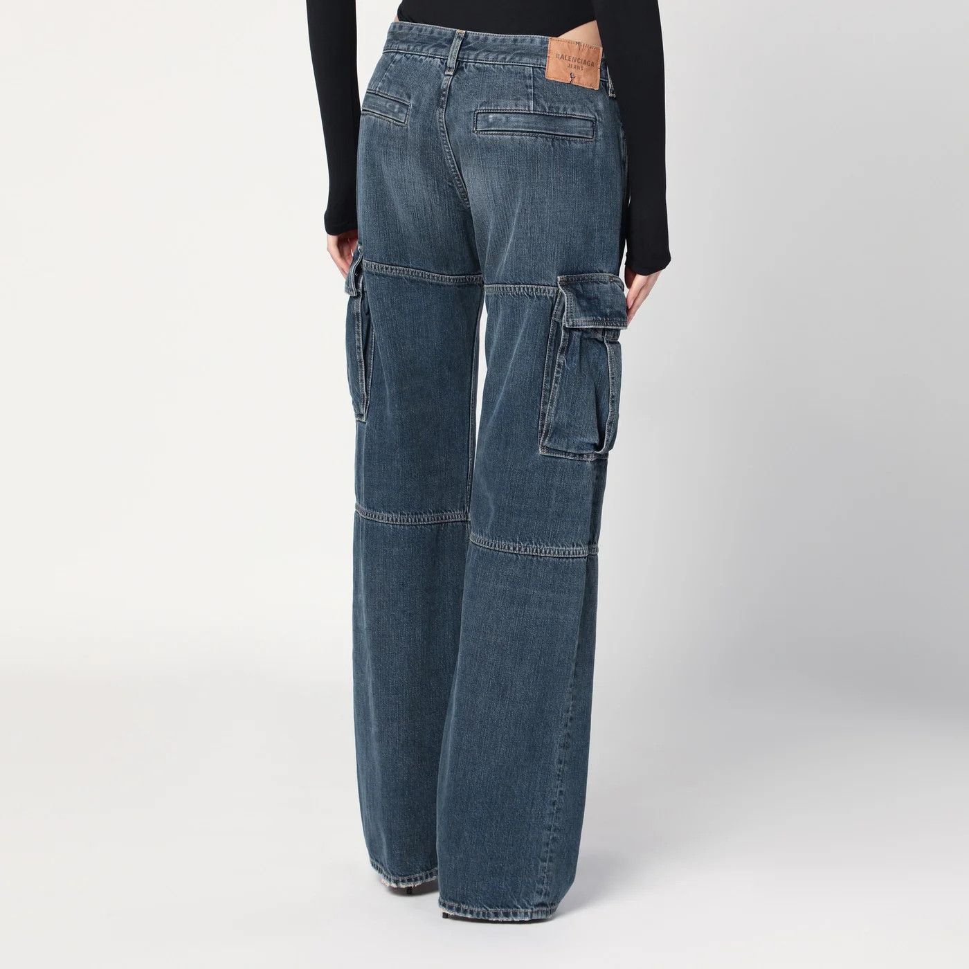 Balenciaga o1d2blof0426 Cargo Regular Jeans in Blue Size 25" / US 0 / IT 36 - 3 Thumbnail