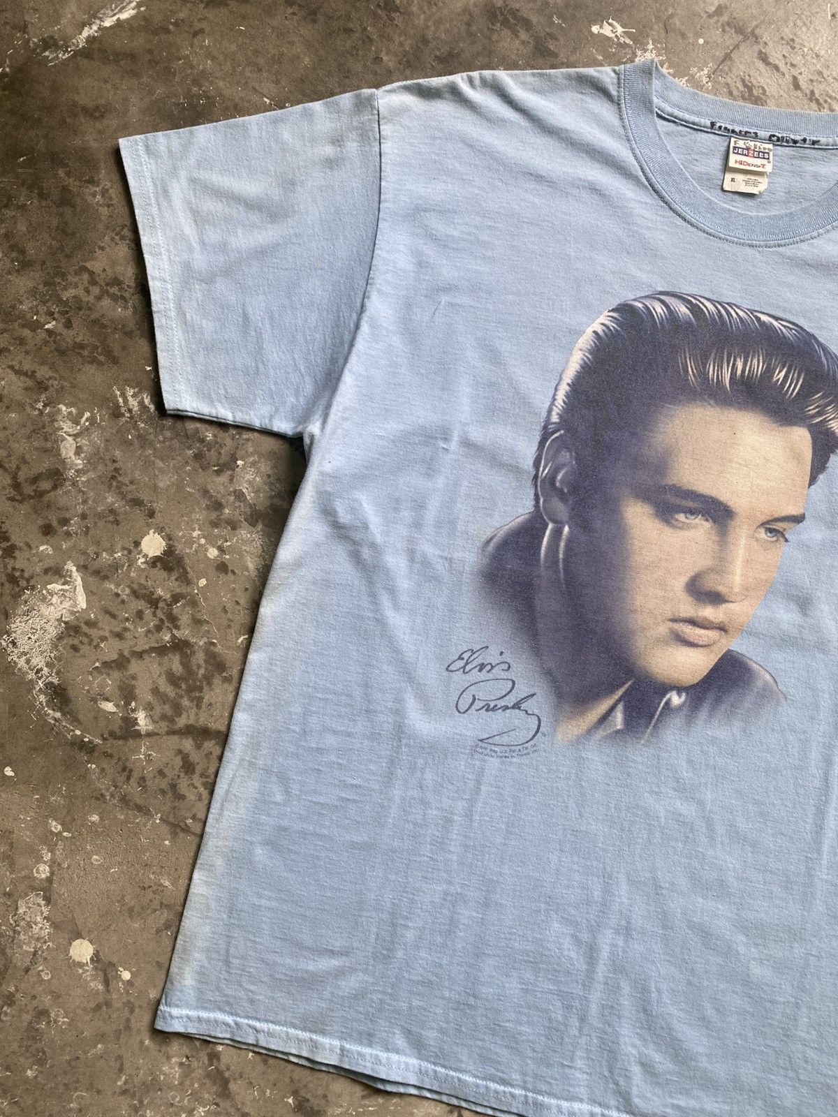 Band Tees × Vintage Vintage Elvis Presley Singer Shirt Size US XL / EU 56 / 4 - 2 Thumbnail