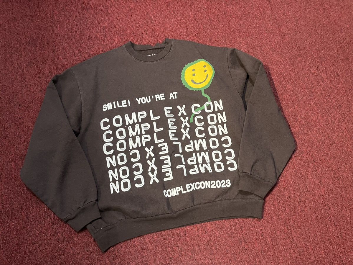 image of Cactus Plant Flea Market x Complexcon Merch Crewneck in Brown, Men's (Size XL)