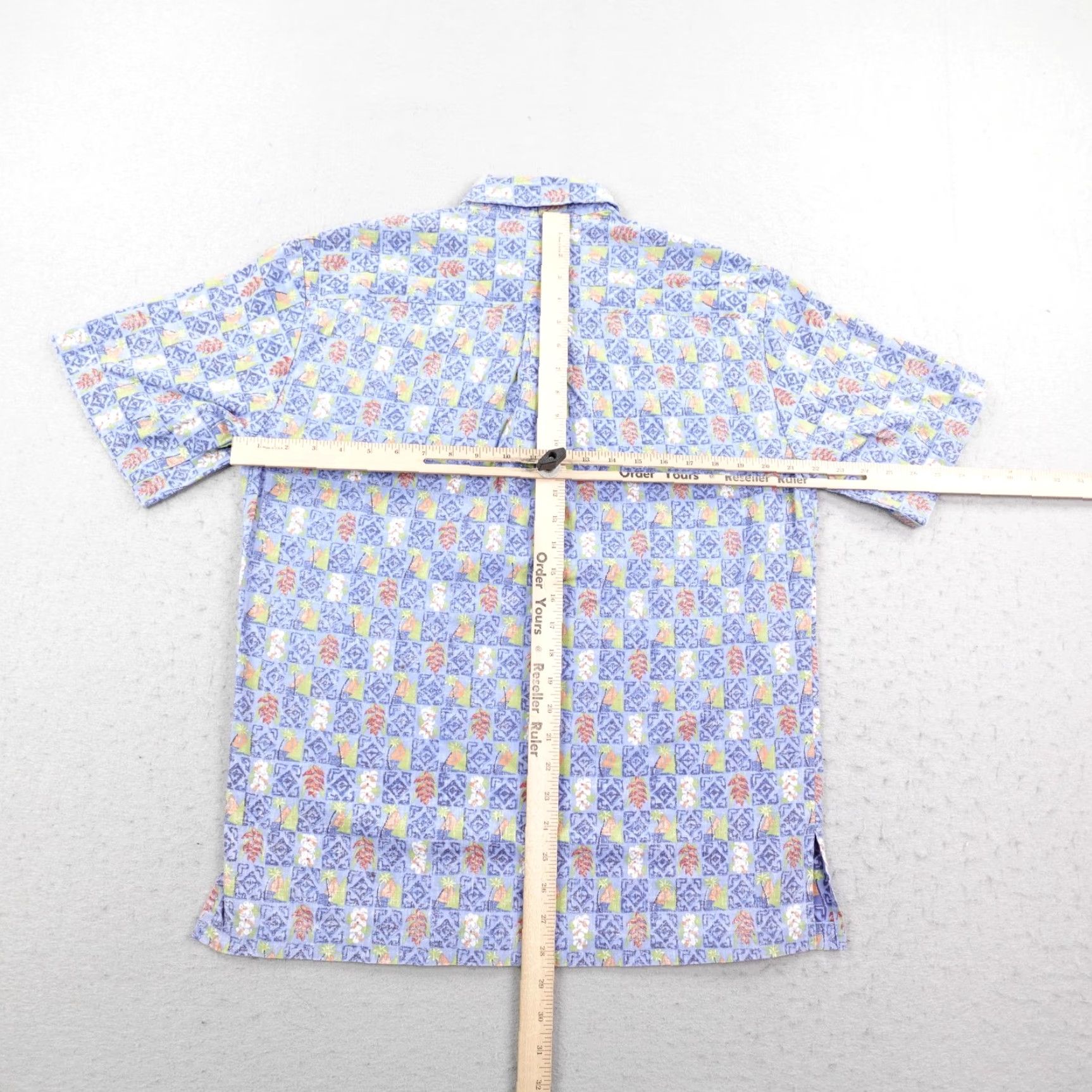 Vintage Kahala Shirt Mens Small Blue Hawaiian Aloha Button Up Camp Tribal Reverse Print Shirt Size US S / EU 44-46 / 1 - 5 Thumbnail