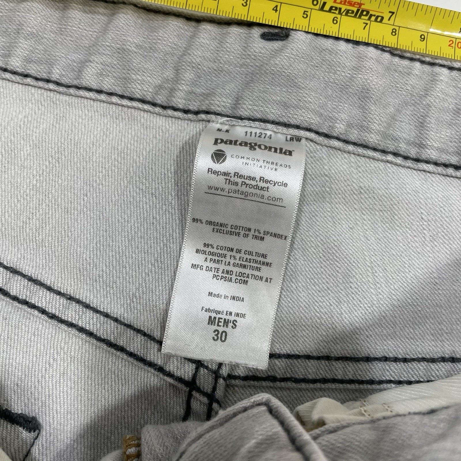 Patagonia Patagonia Men’s Size 30x29 Straight Gray Patagonia Organic Size US 30 / EU 46 - 9 Thumbnail