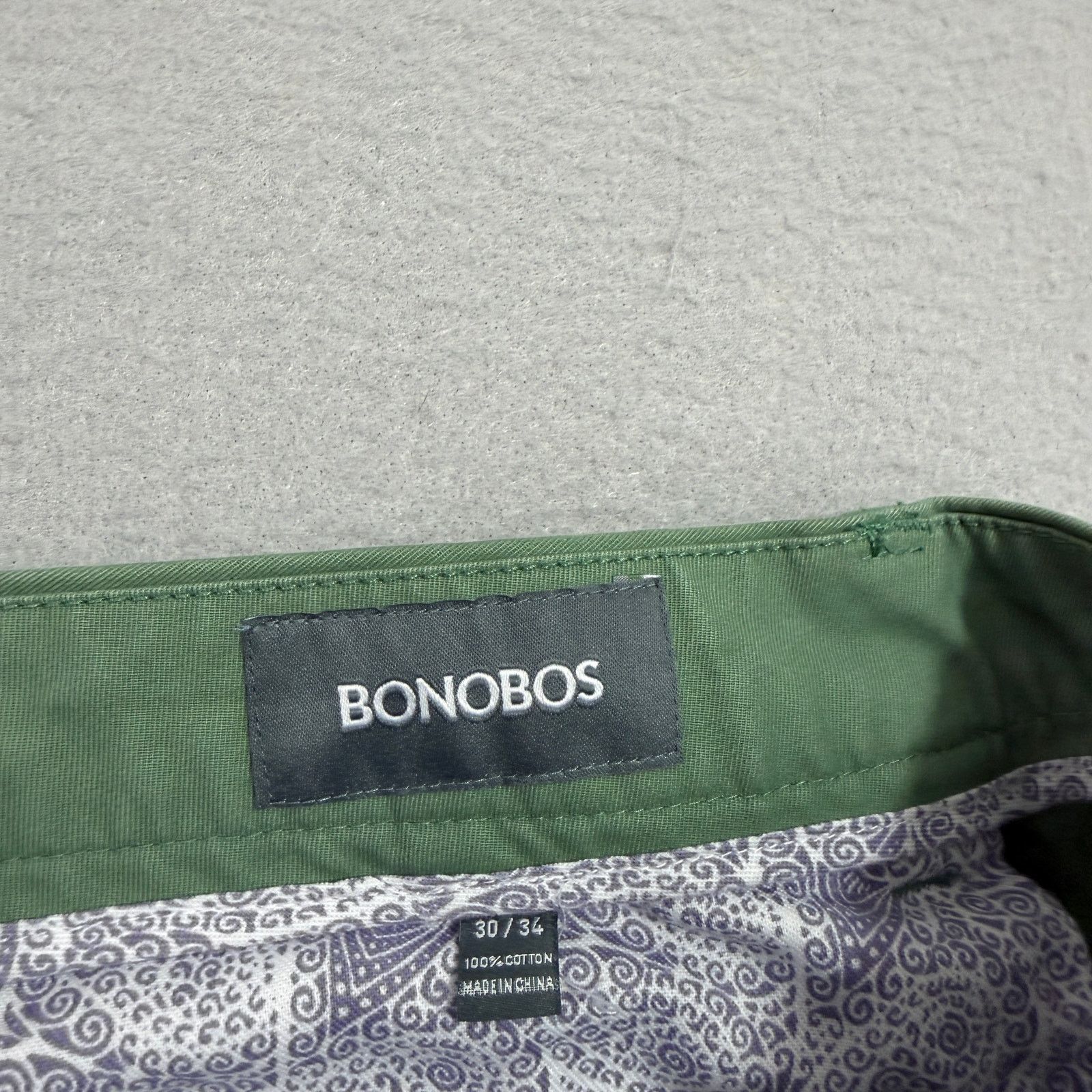 Bonobos BONOBOS Washed Chinos Straight Leg Pants Men's 30x34 Green Size US 30 / EU 46 - 4 Thumbnail