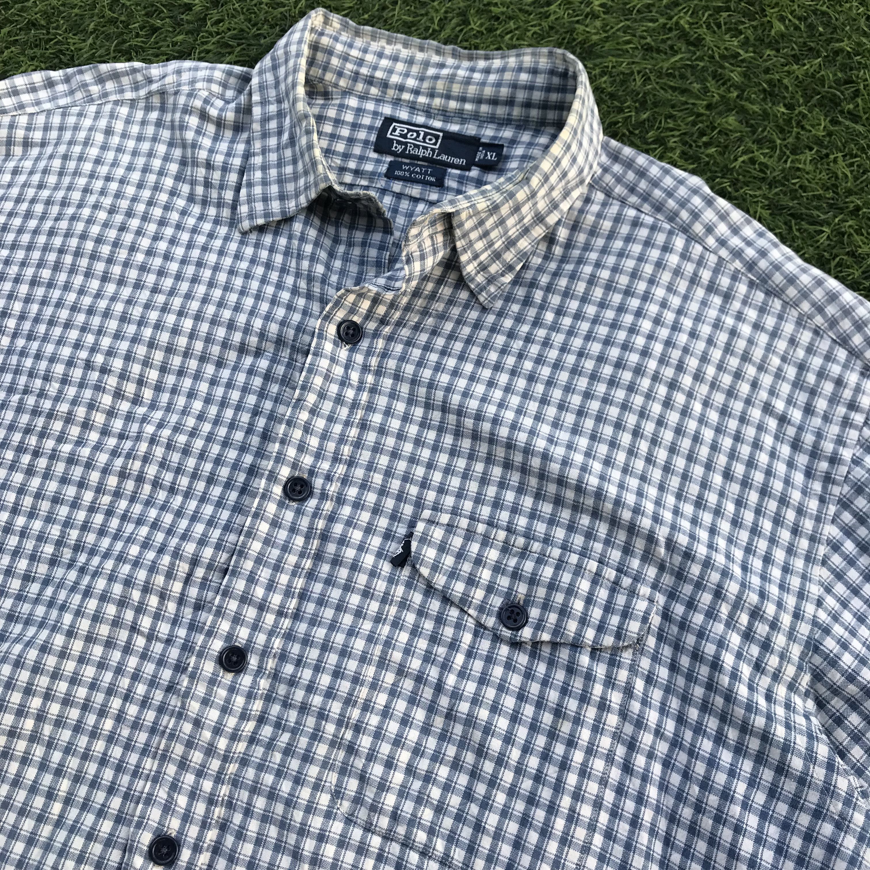 Polo Ralph Lauren × Vintage Vintage archive Polo ralph lauren Wyatt shirt checkered Size US XL / EU 56 / 4 - 4 Thumbnail