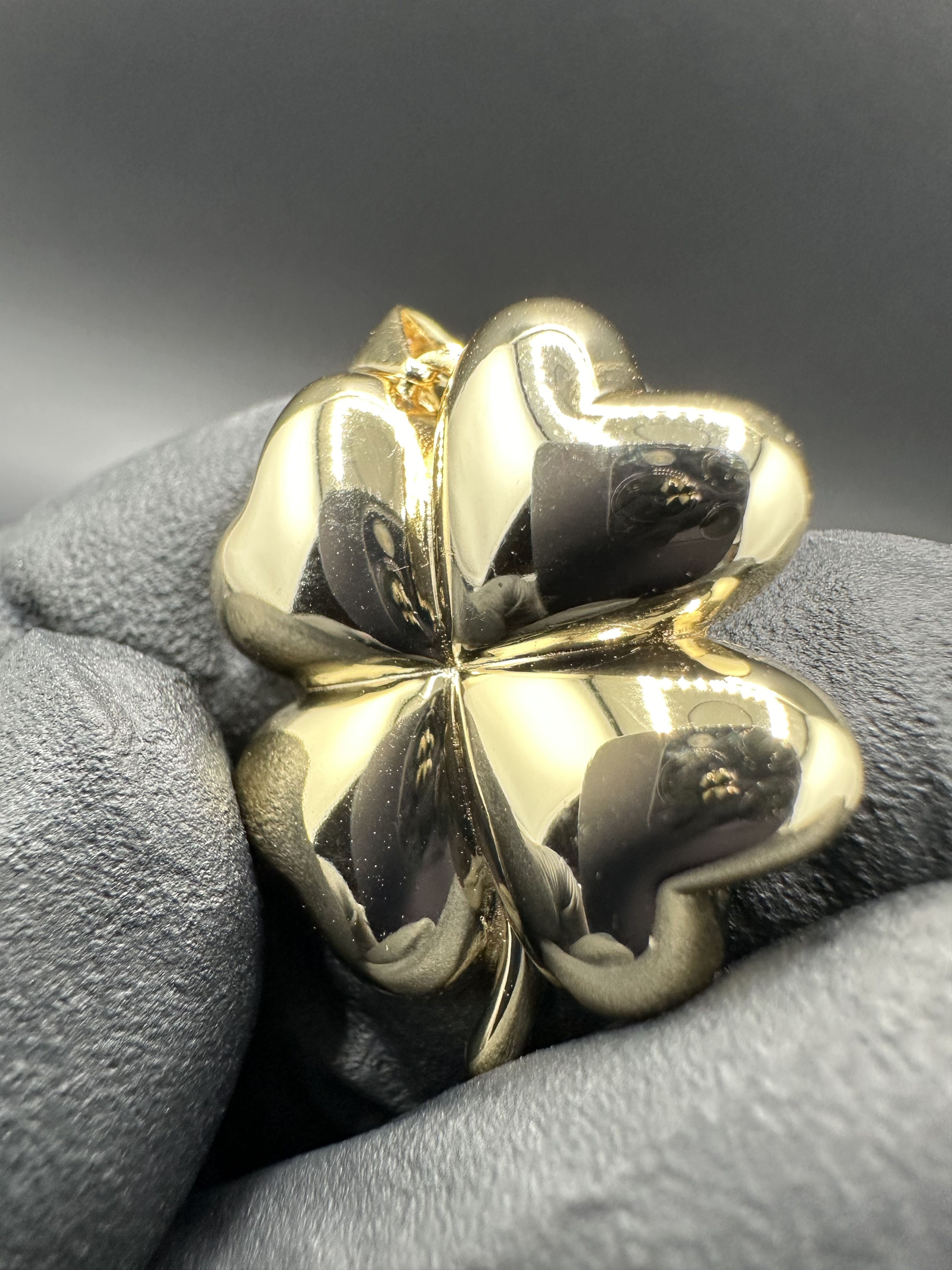 Jewelry 14KT GOLD OVER STERLING SILVER 925 4 LEAF CLOVER PENDANT Size ONE SIZE - 7 Thumbnail