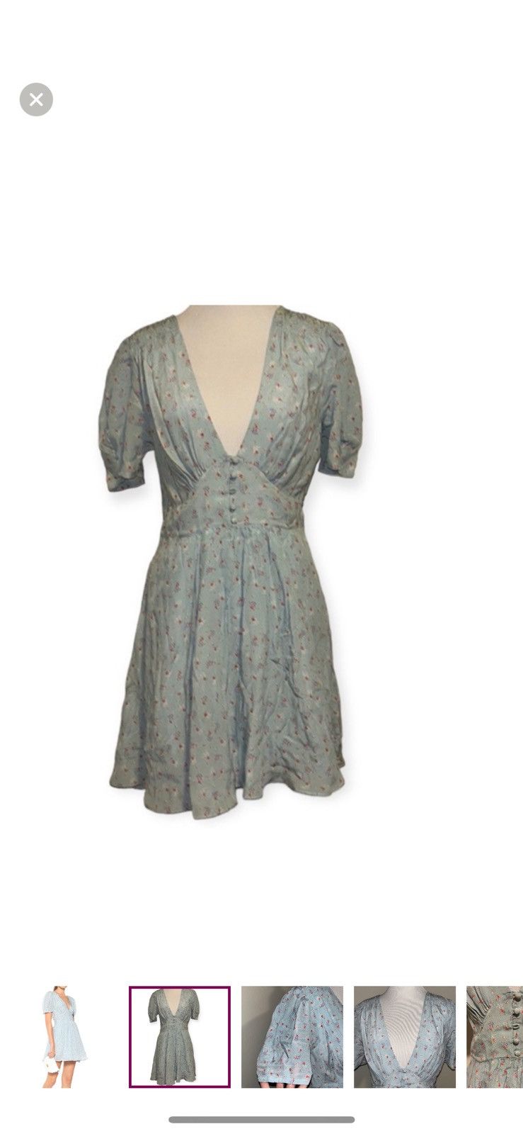 LoveShackFancy Loveshackfancy small ruby silk crepe mini dress Size S / US 4 / IT 40 - 1 Thumbnail