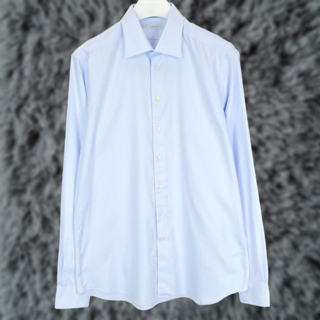 Suitsupply Suitsupply Try On Slim Fit Shirt Men Button Up 43-7 / 17L Blue Size US XL / EU 56 / 4 - 1 Thumbnail
