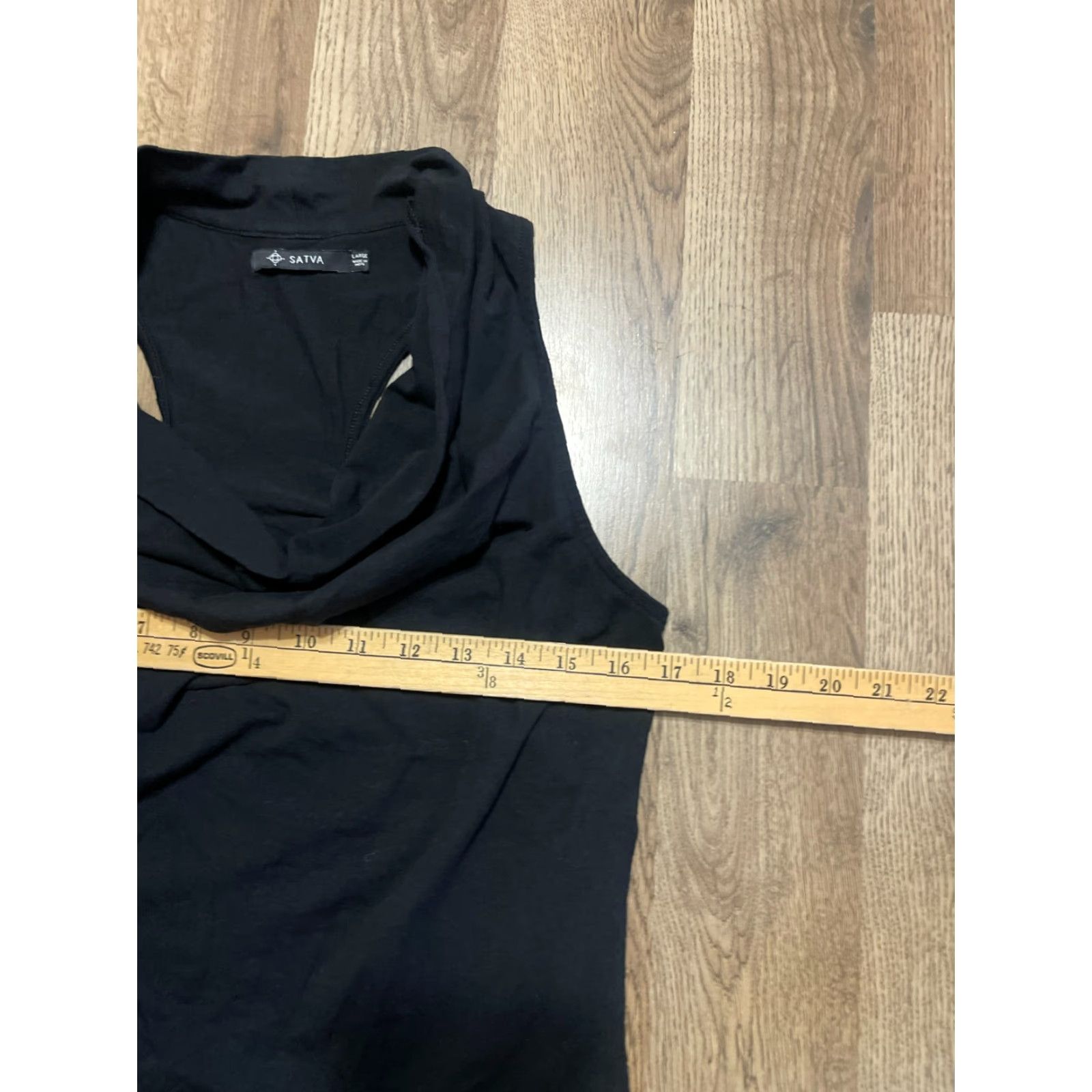 Vintage Satva Shirt Women's Size L Black Sleeveless Cowl Neck Size L / US 10 / IT 46 - 3 Thumbnail