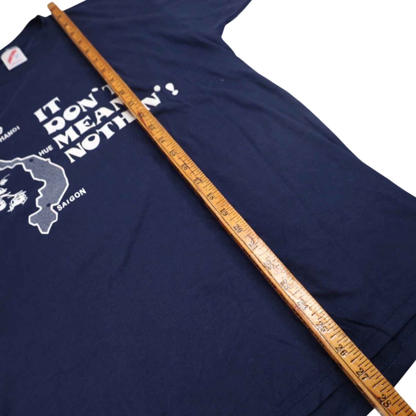 Jerzees VINTAGE It Dont Bean Nothin! Vietnam Mens Large Graphic T Shirt Blue Jerzees MENS L Blue Graphic T Shirt Vintage Mens Large BLUE N? (Oops) Size US L / EU 52-54 / 3 - 8 Thumbnail