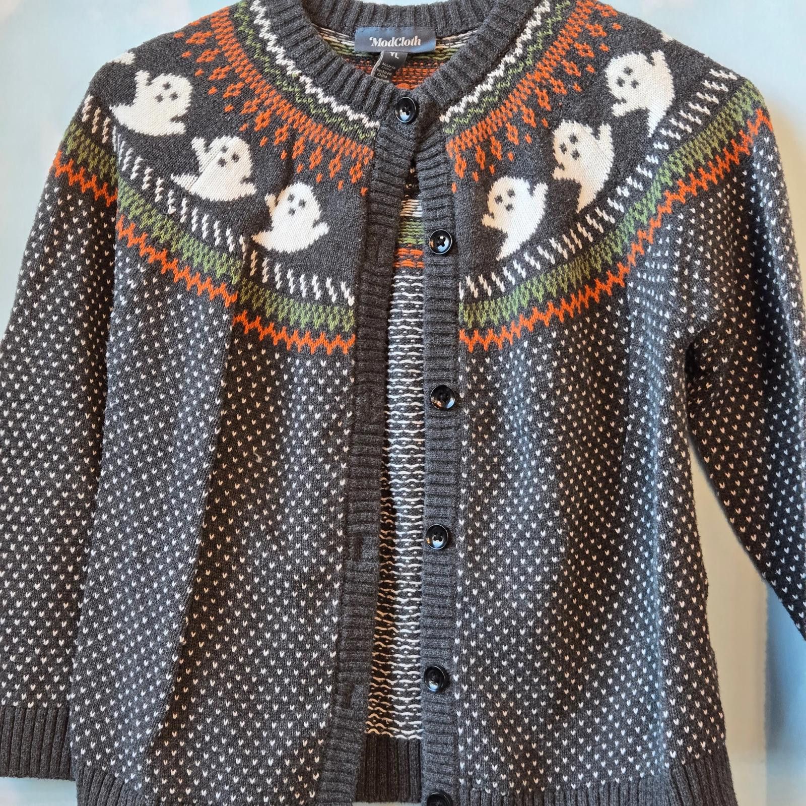 Other Modcloth Spooky Large Youth Cardigan Size S / US 4 / IT 40 - 2 Thumbnail