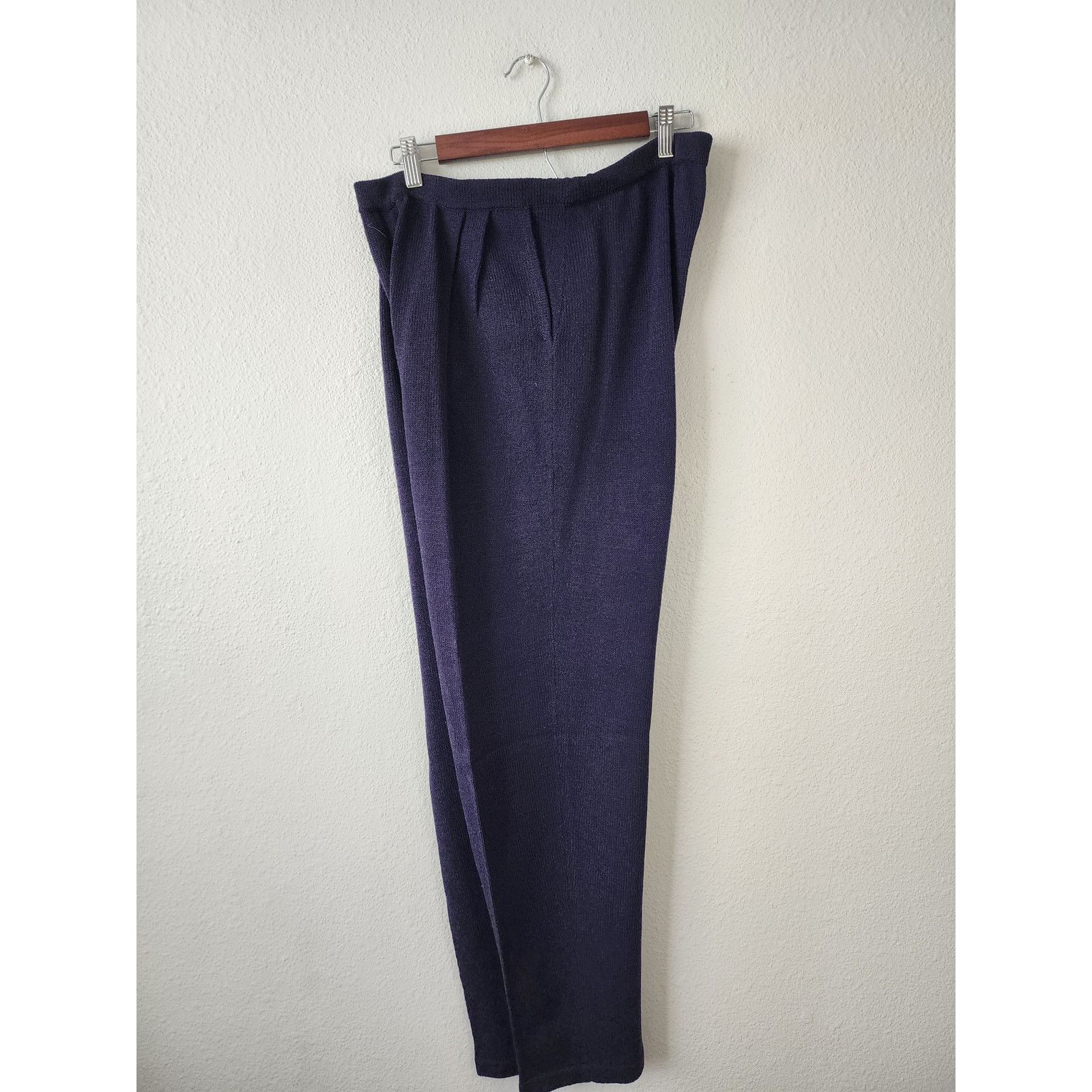 Vintage Vintage L 2-Piece Blue Knit Set Button-Up Cardigan & Pants Size L / US 10 / IT 46 - 5 Thumbnail