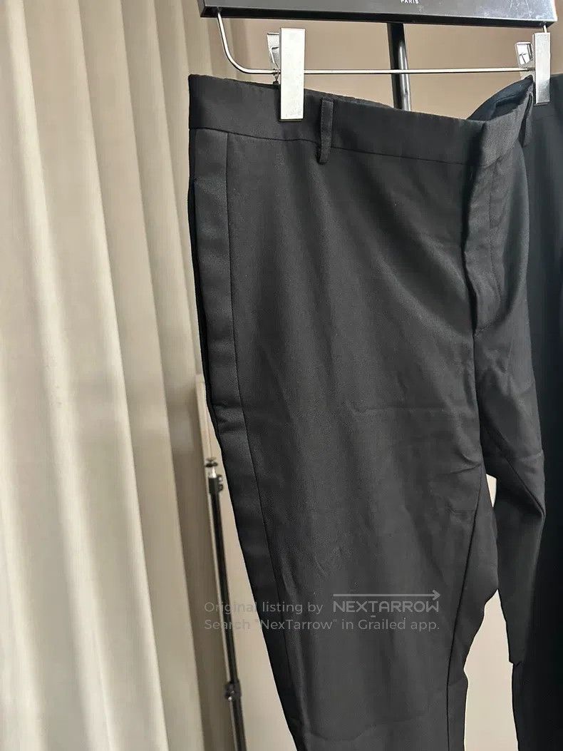 Saint Laurent Paris Saint Laurent Paris Solid Black Wool Smoking Pants Size US 36 / EU 52 - 3 Thumbnail