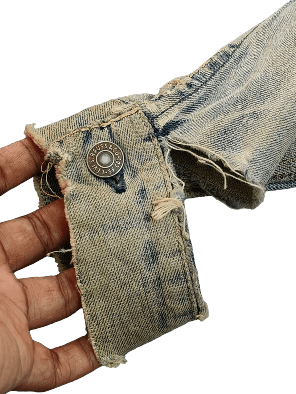 Levi's Thrashed Levi's Distressed Worn Denim Jacket Size US M / EU 48-50 / 2 - 9 Thumbnail