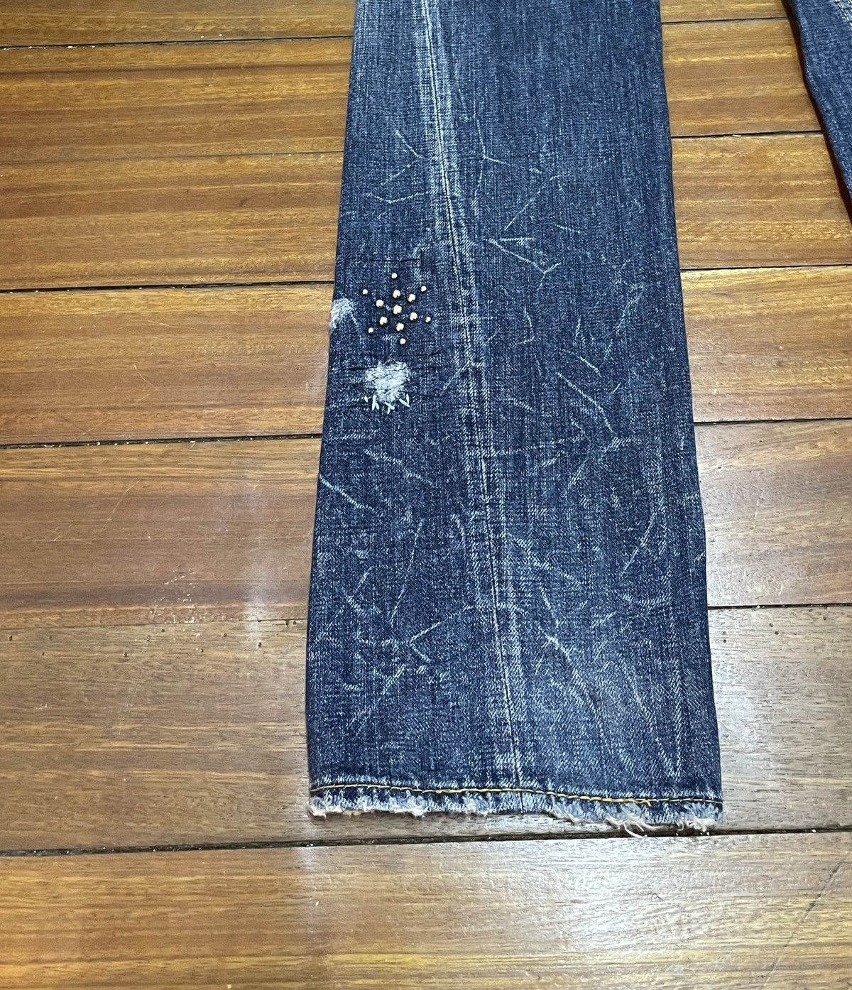 If Six Was Nine Rare Design Vintage Brand Antgauge Double Waist Jeans 1990s Size US 31 - 7 Thumbnail