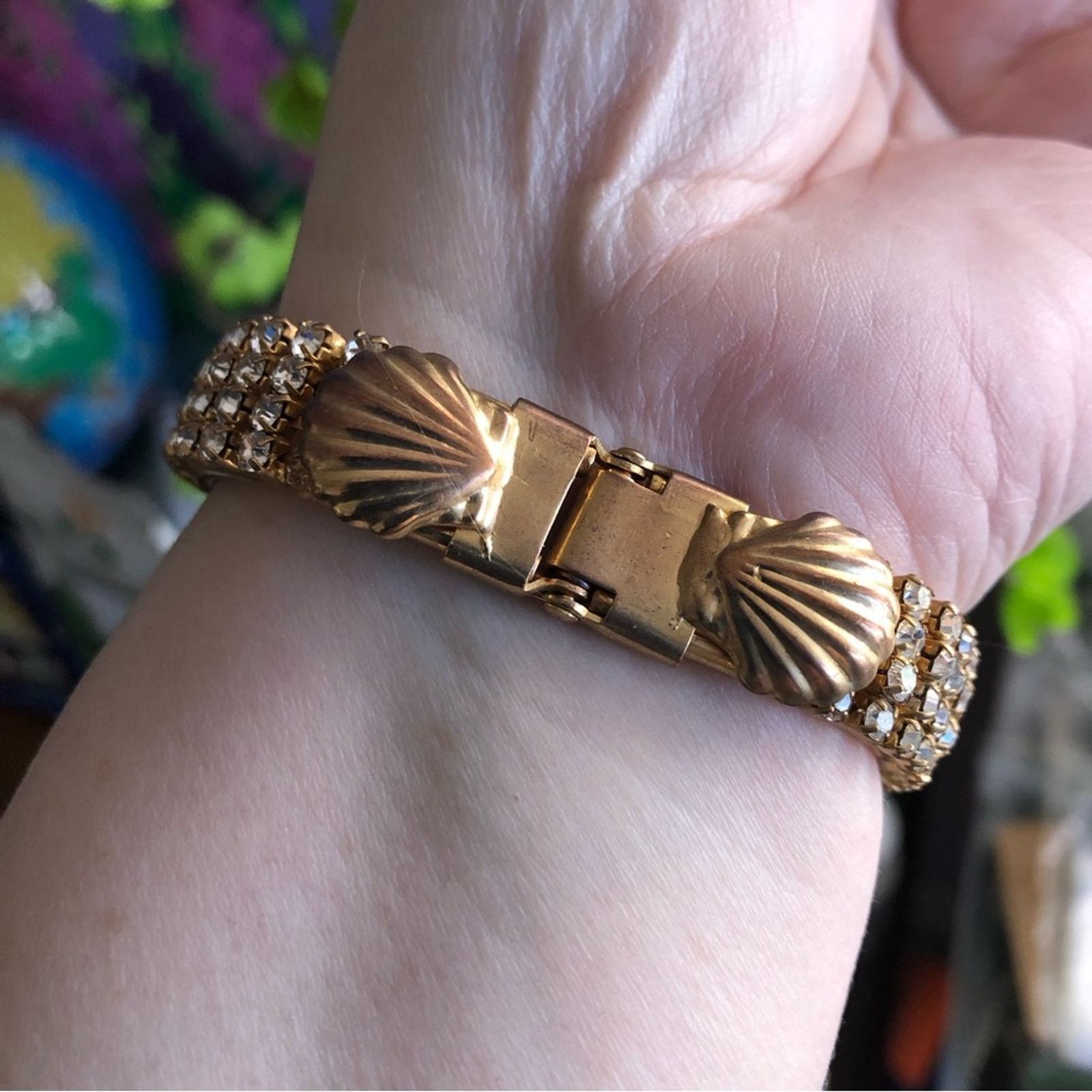 Handmade Repurposed handmade bling watch clamp bracelet Size ONE SIZE - 4 Thumbnail