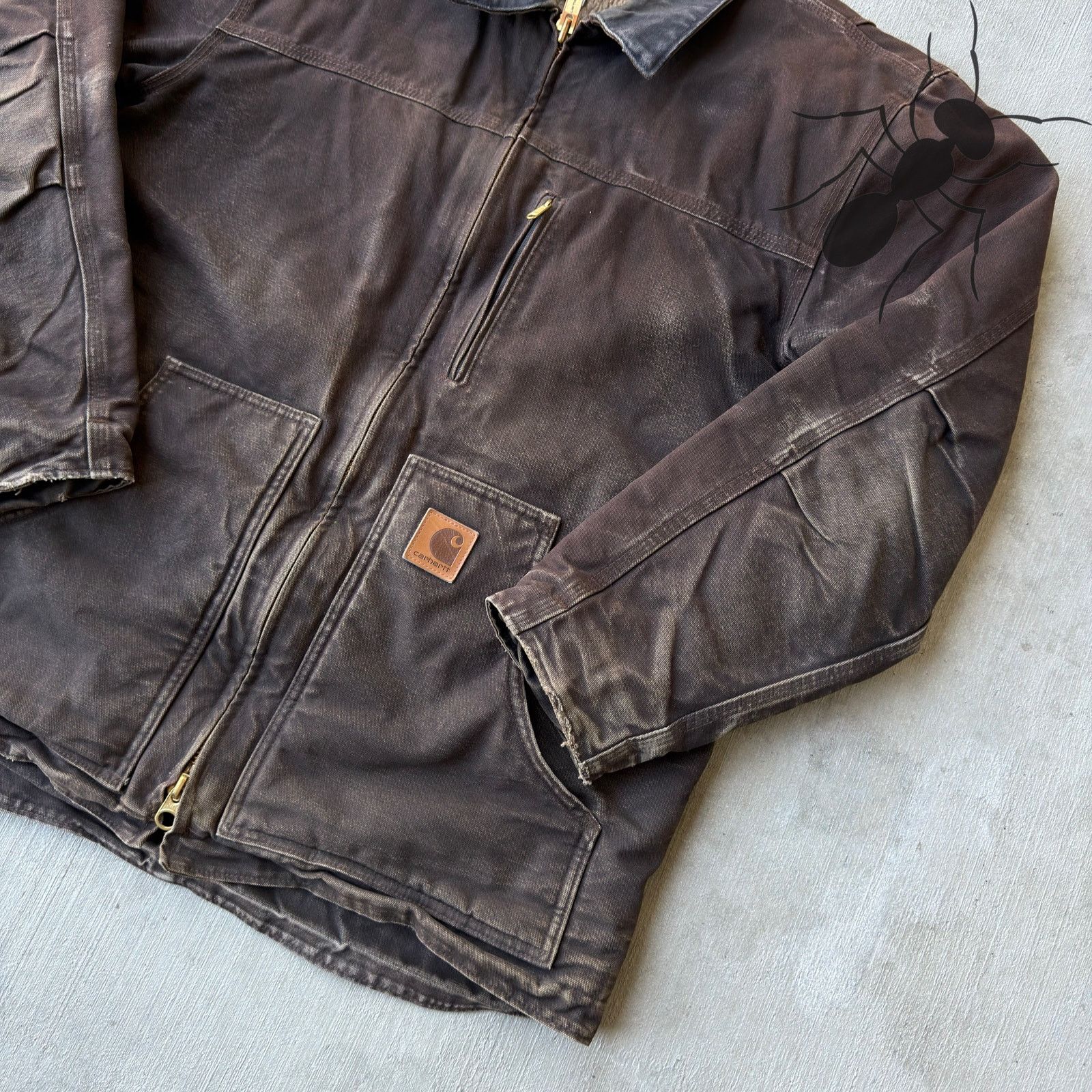 Carhartt × Vintage Vintage Y2K Carhartt C61 DKB brown chore coat work jacket Size US M / EU 48-50 / 2 - 4 Thumbnail
