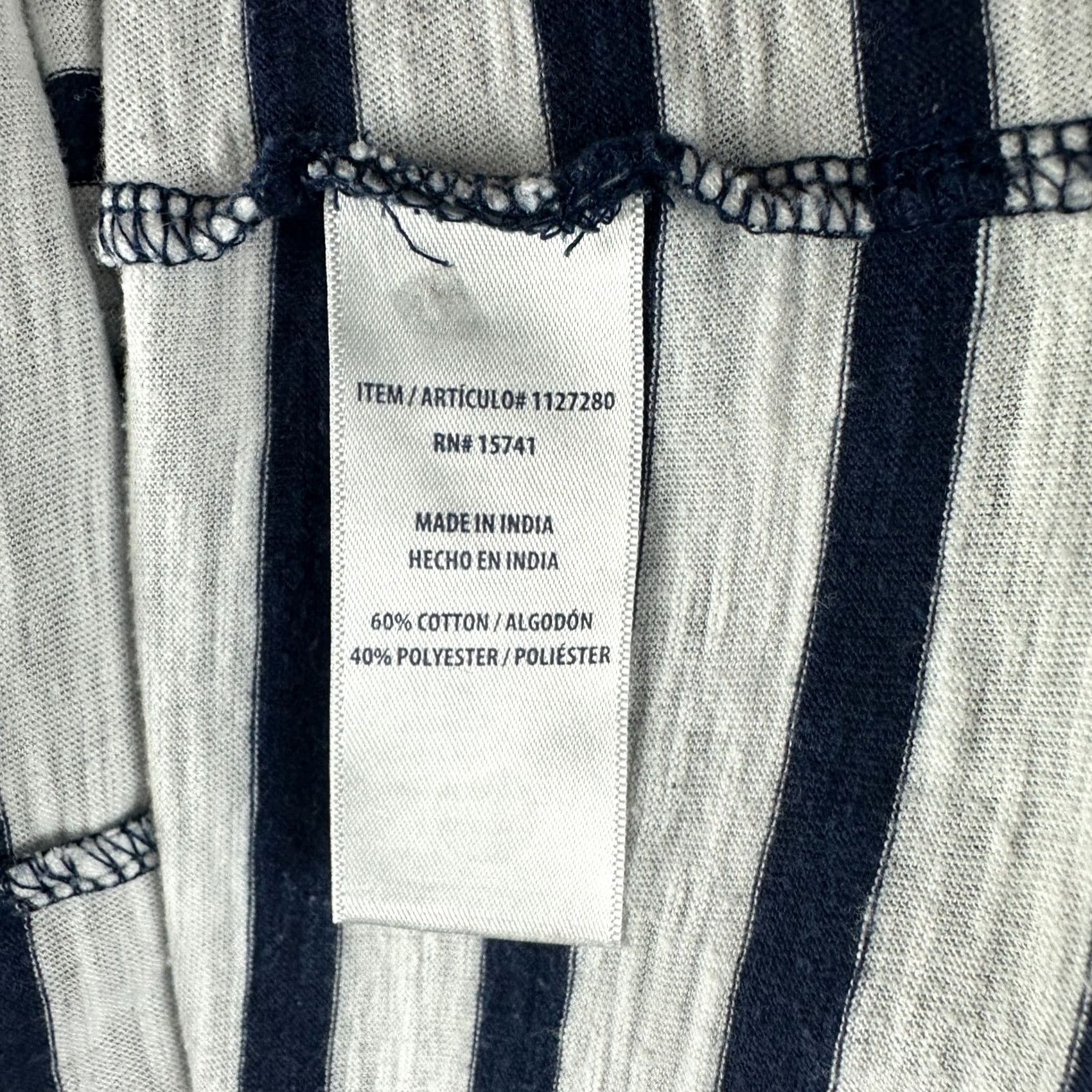 Splendid Splendid Blue Striped Cotton Knit Long Sleeve Tee Pullover Buttons Womens M Size M / US 6-8 / IT 42-44 - 6 Thumbnail
