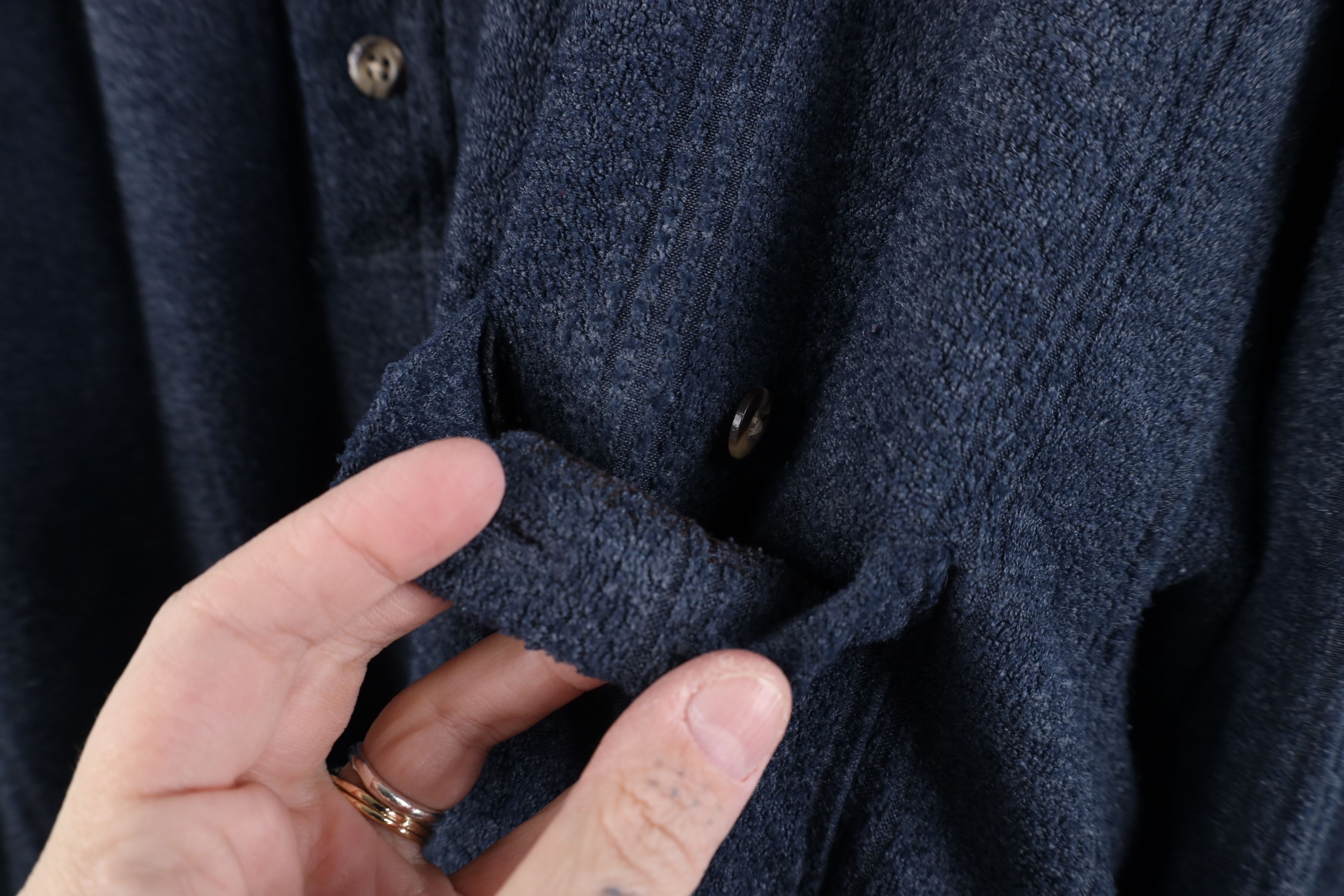 Vintage Vintage 90s Streetwear Terry Cloth Fleece Collared Sweater Size US XXL / EU 58 / 5 - 8 Thumbnail
