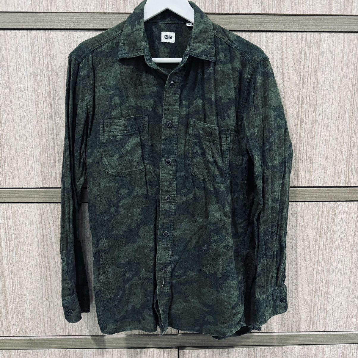 Uniqlo Button Up Camo Shirt