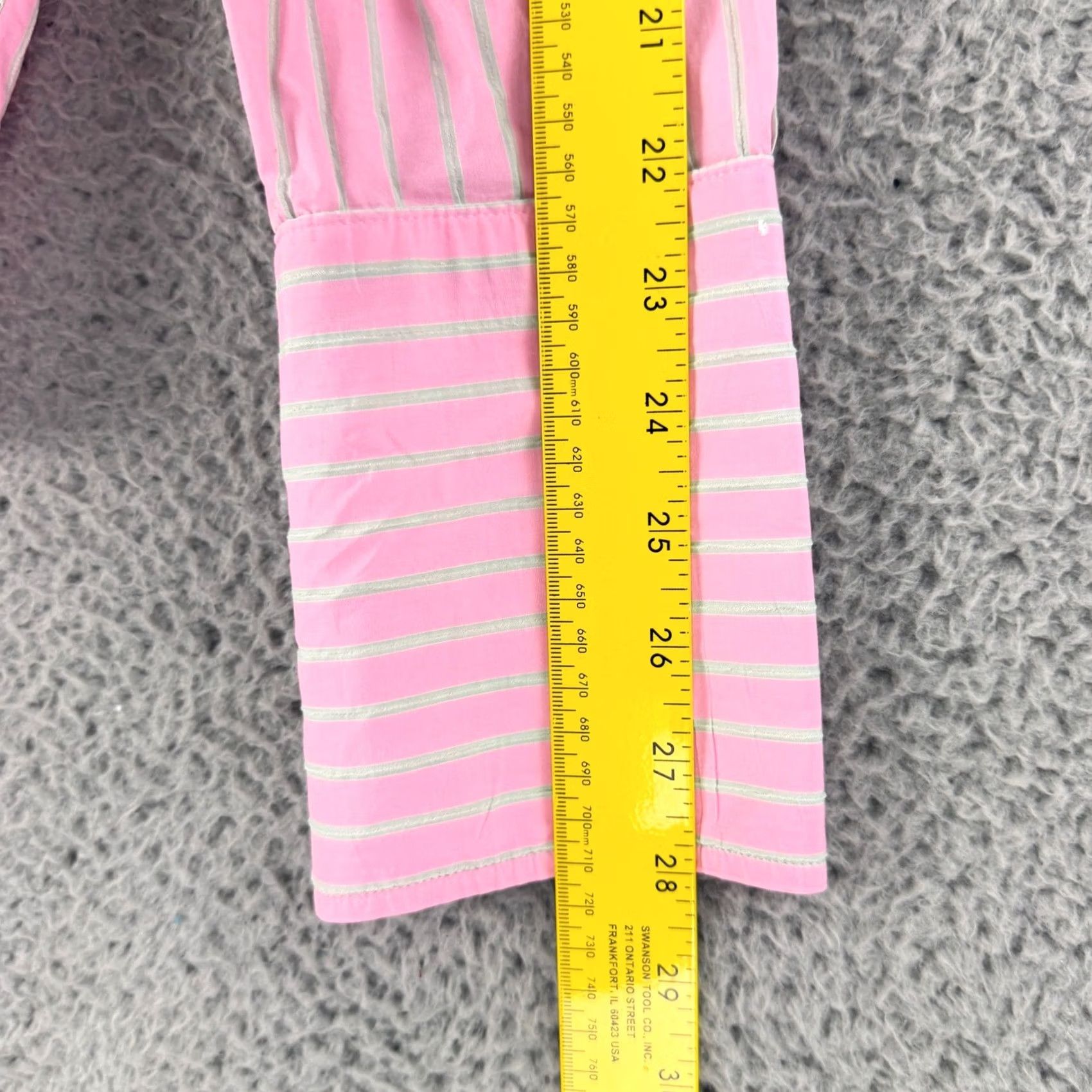 Paul Smith Paul Smith Mens Dress Shirt 16.5 Pink Stripe Long Sleeve Cotton Size 46R - 7 Thumbnail