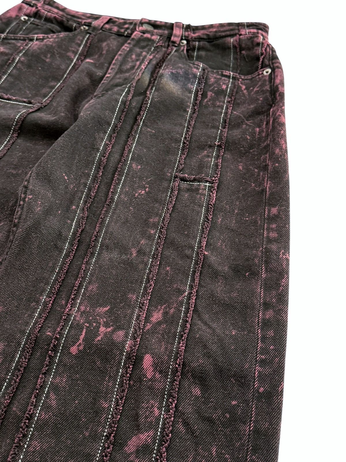 Acne Studios Overdyed Strip Patchwork Denim Jeans Size 26" / US 2 / IT 38 - 11 Thumbnail