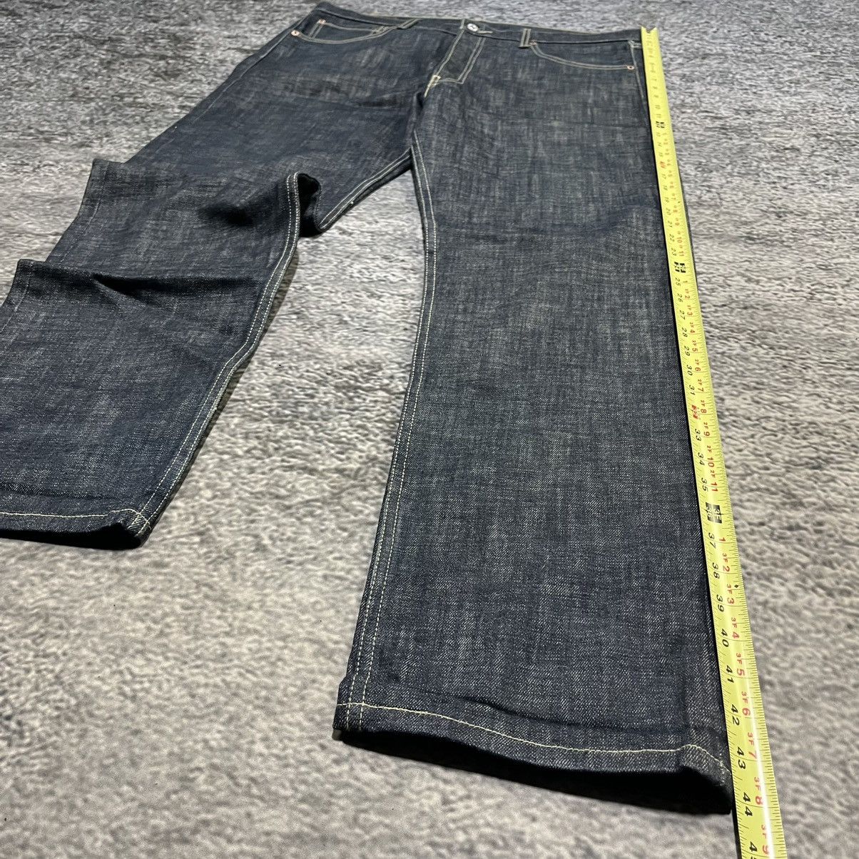 Vintage Vintage 2000s Levi's 501 Button Fly Navy Blue Jeans 36x32 Size US 36 / EU 52 - 10 Thumbnail