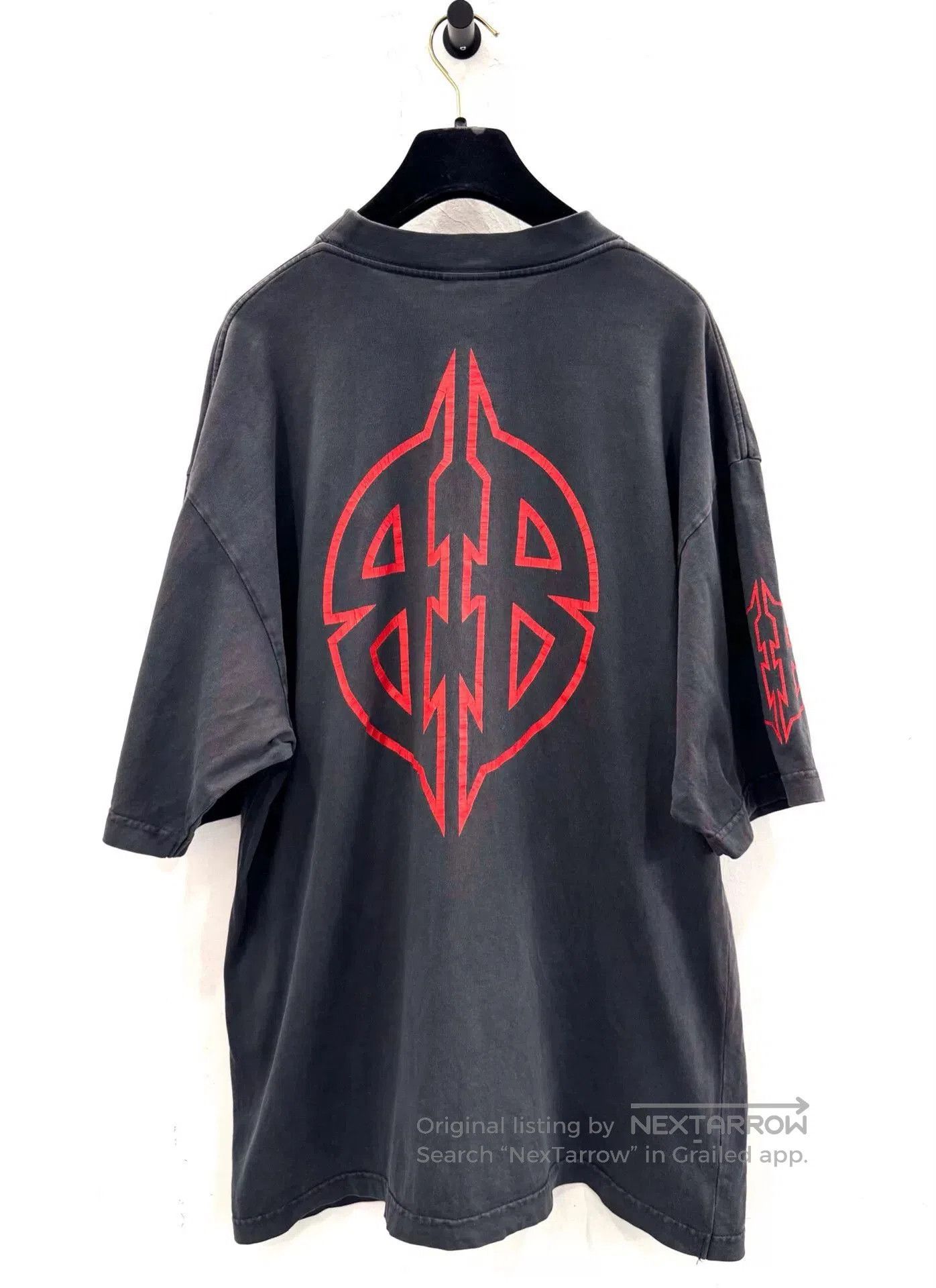 Balenciaga Balenciaga Red Double B Logo Black Tee. Size US S / EU 44-46 / 1 - 3 Thumbnail