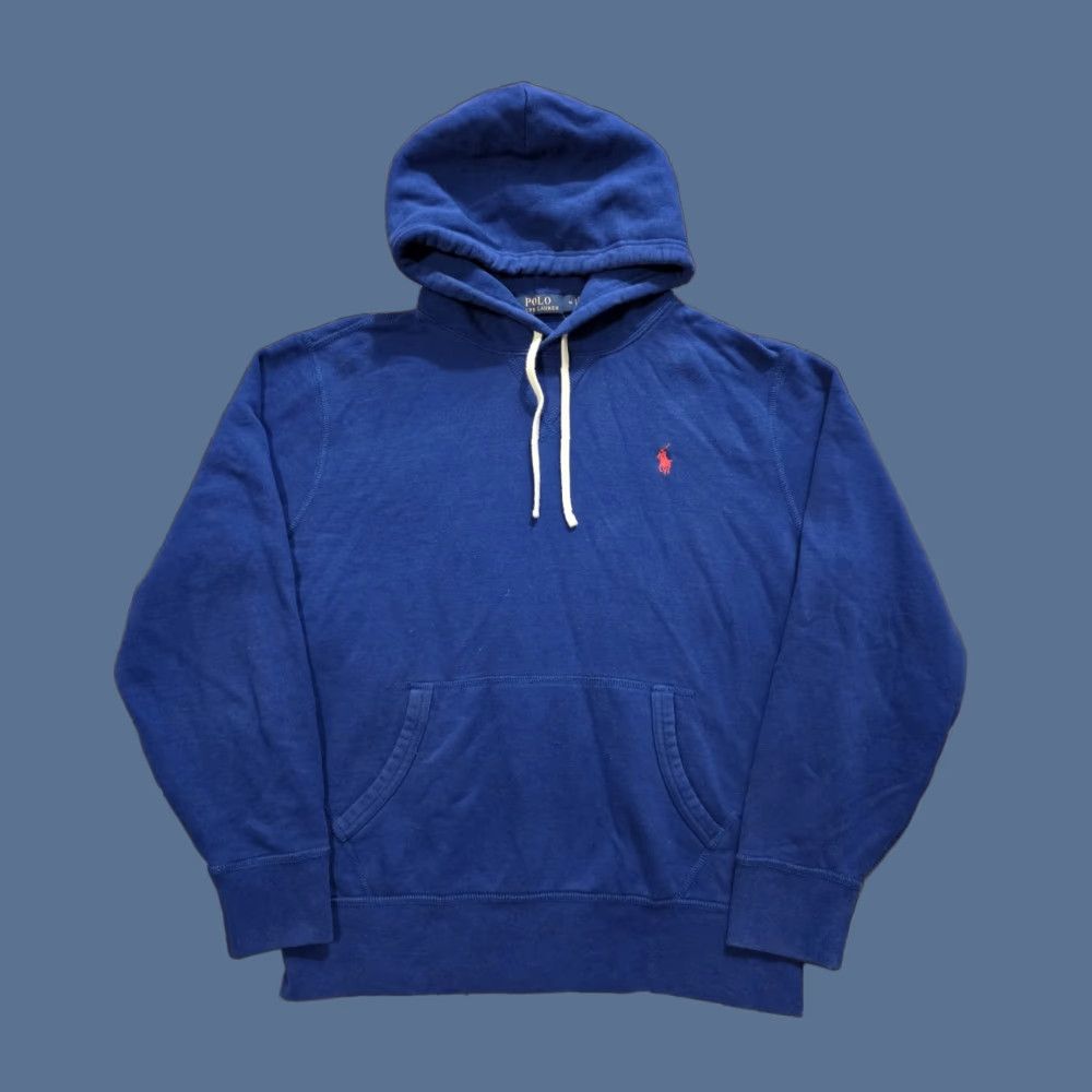 Polo Ralph Lauren Polo Ralph Lauren Pullover Hoodie Boxy Adult Medium Royal Blue w/ Red Pony Size US M / EU 48-50 / 2 - 1 Thumbnail
