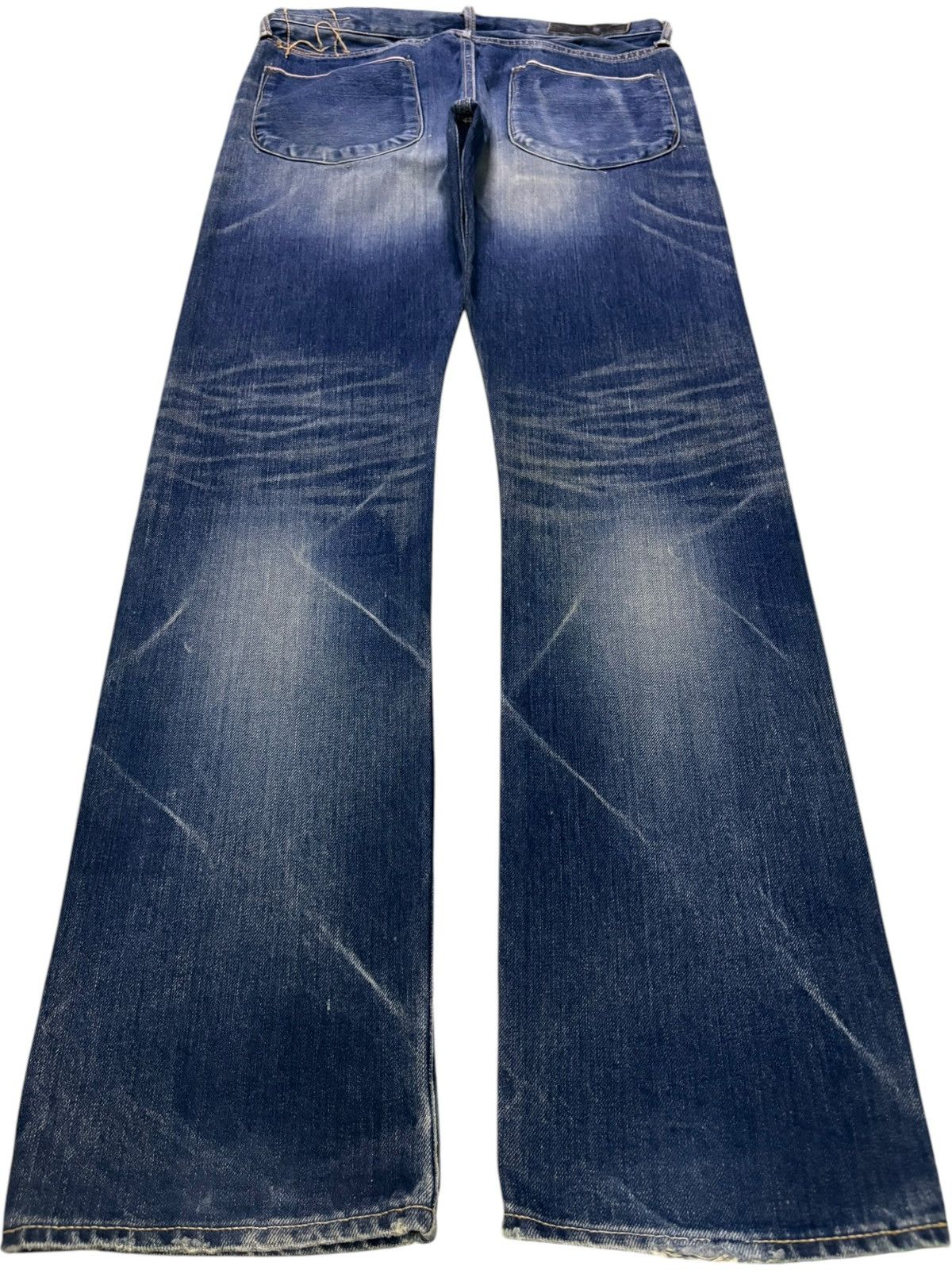 KURO Vintage Kuro Selvedge Thunder Wash Patched Loose Jeans Size US 32 / EU 48 - 3 Thumbnail