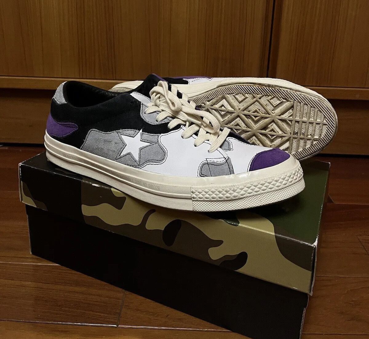 Converse Converse one star x SNS Sneakersnstuff Bape Camo Patchwork Size US 9.5 / EU 42-43 - 1 Thumbnail